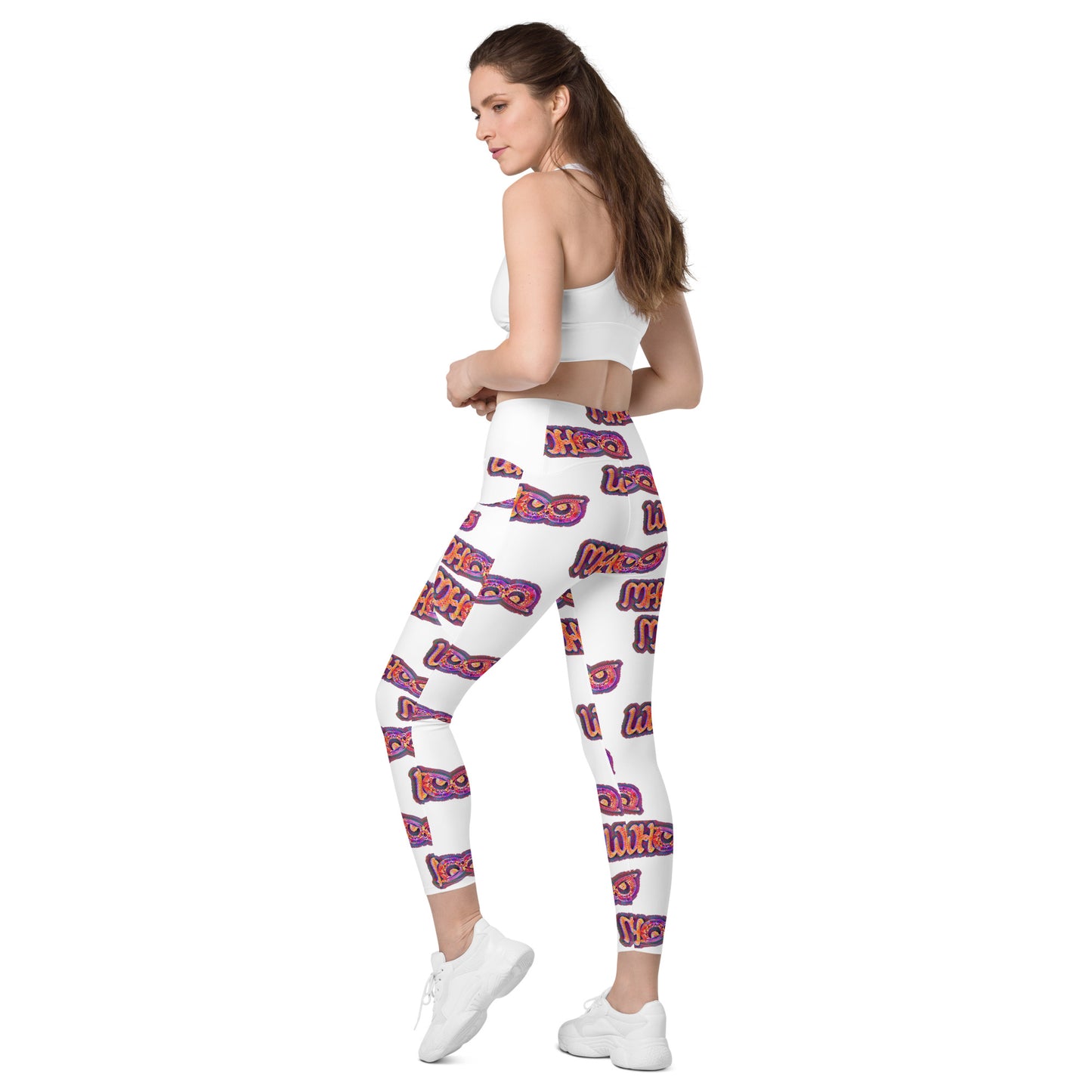 Crossover leggings with pockets Pink glass Whoo