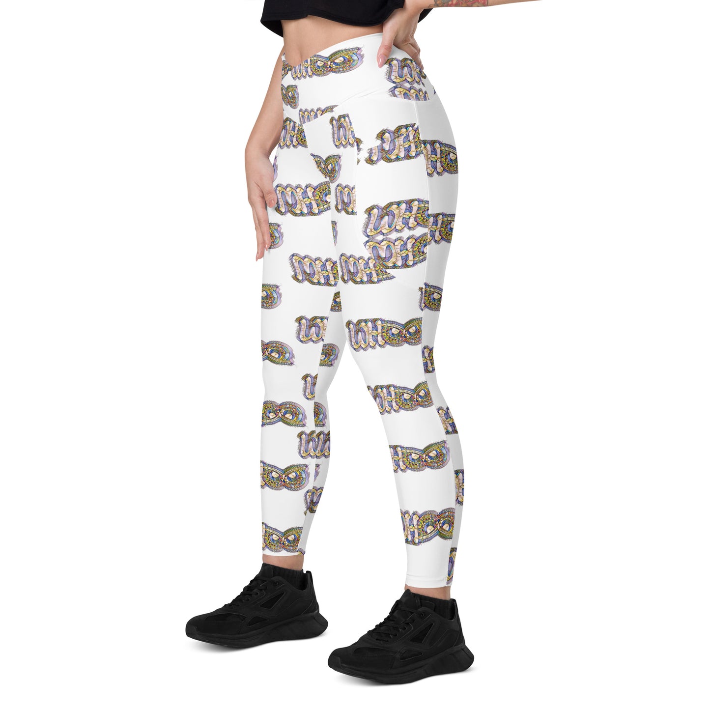 Crossover leggings with pockets Prism Whoo