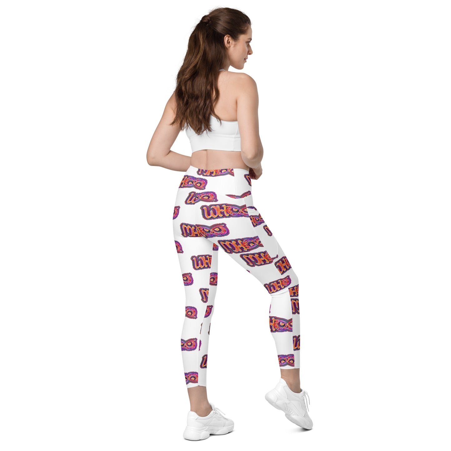 Crossover leggings with pockets Pink glass Whoo