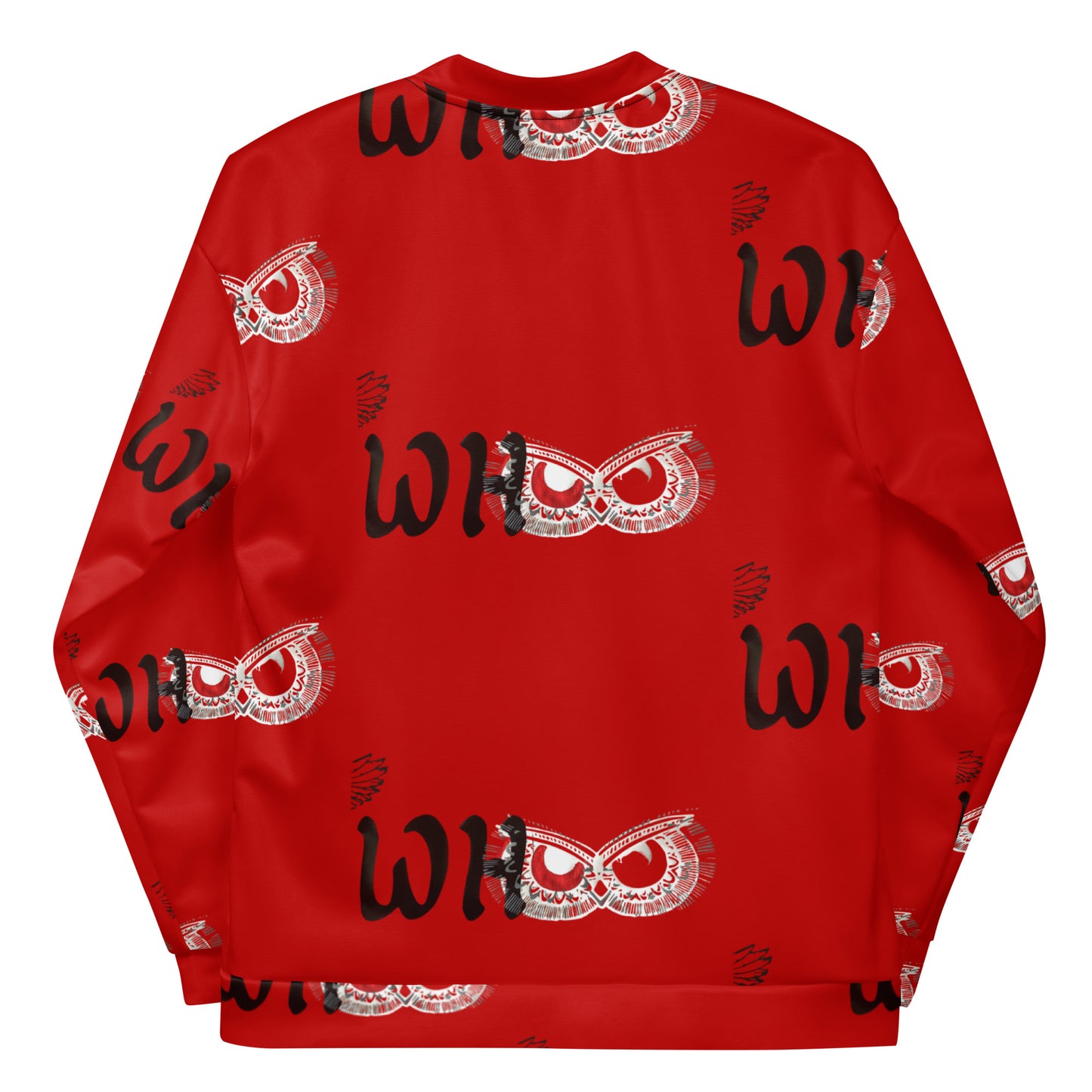 Red Savage Whoo Unisex Bomber Jacket