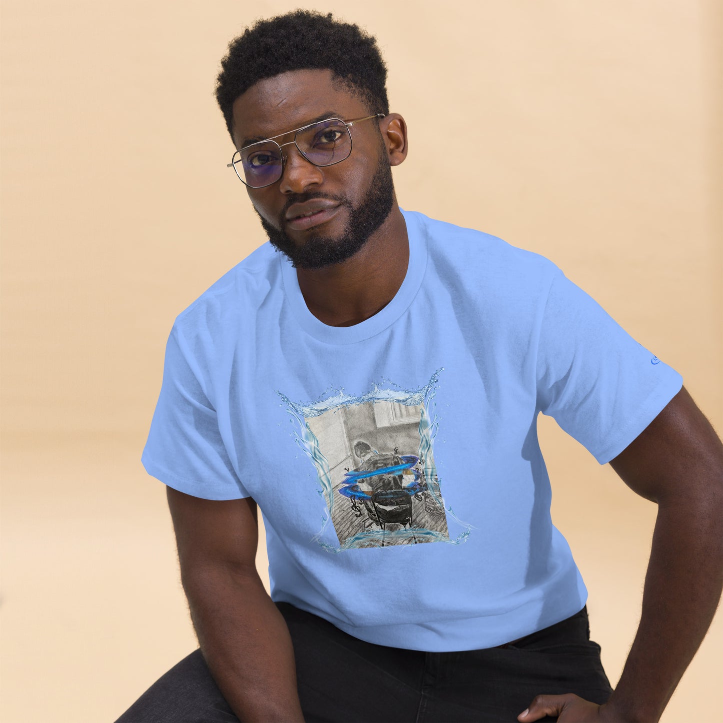 Men's classic tee afloat rising