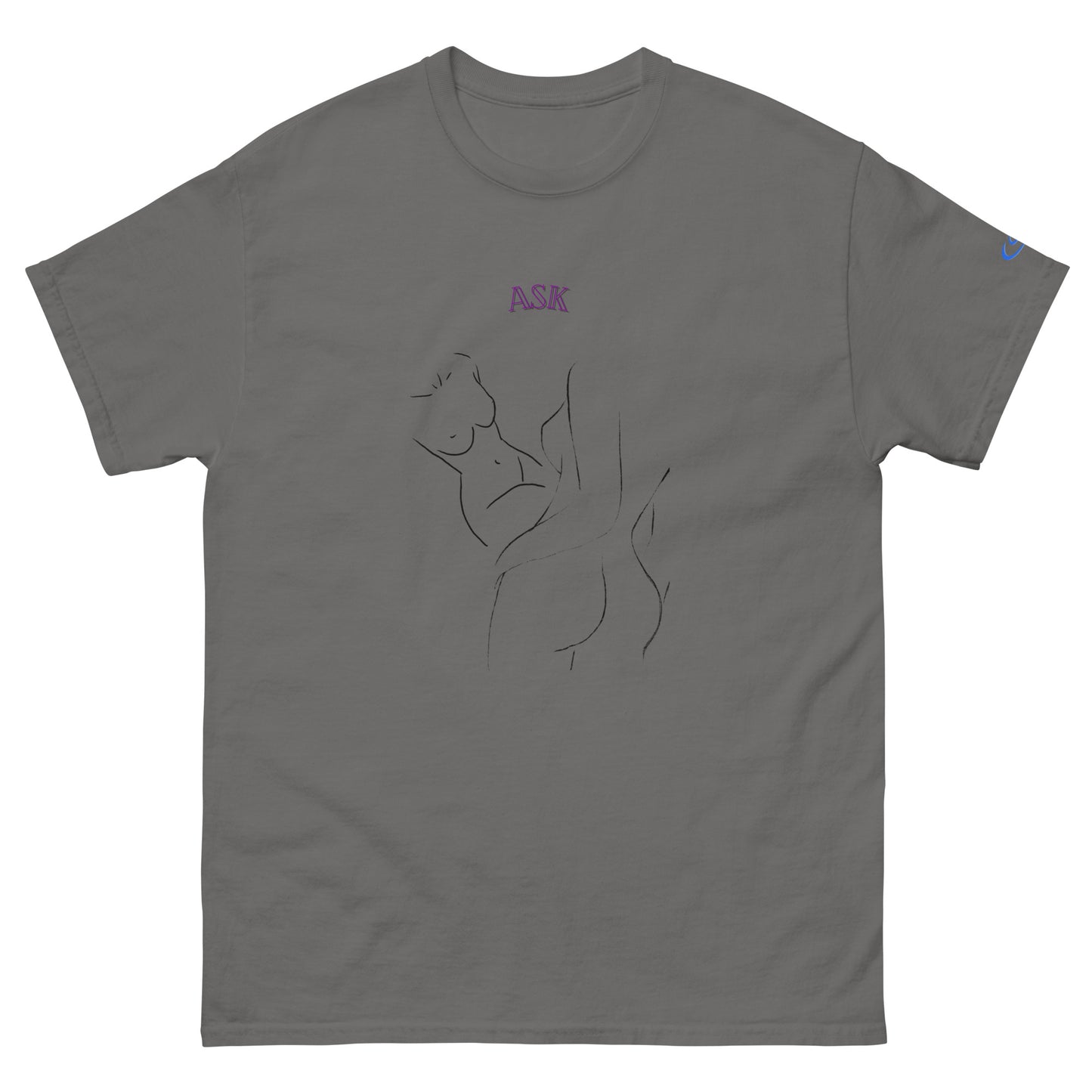 Men's classic tee ask why purple