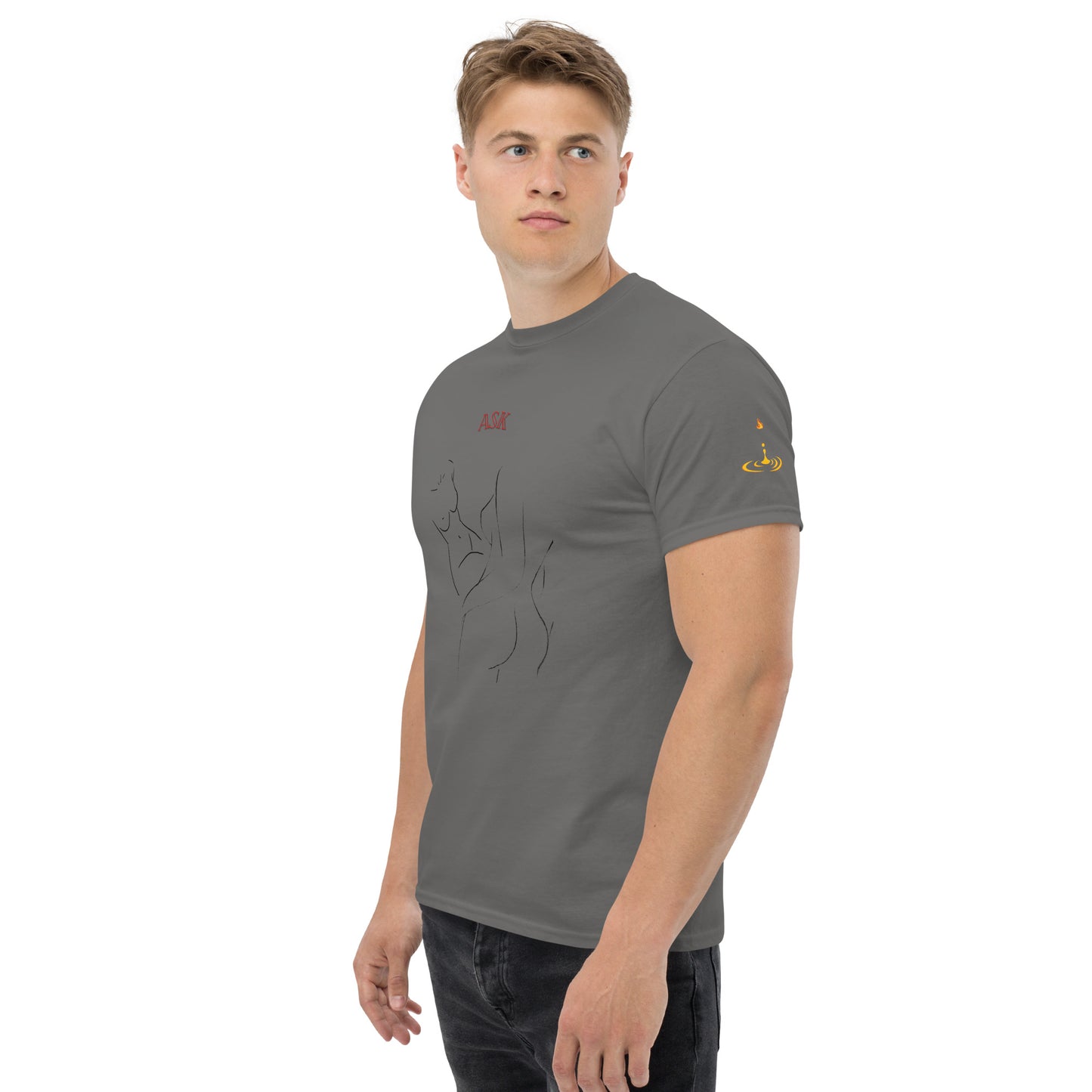 Men's classic tee ask why red