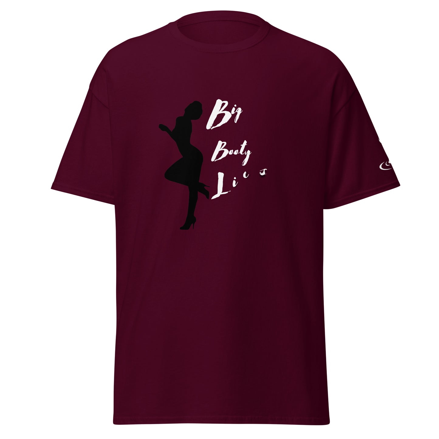 Men's classic tee BBL White print white flame