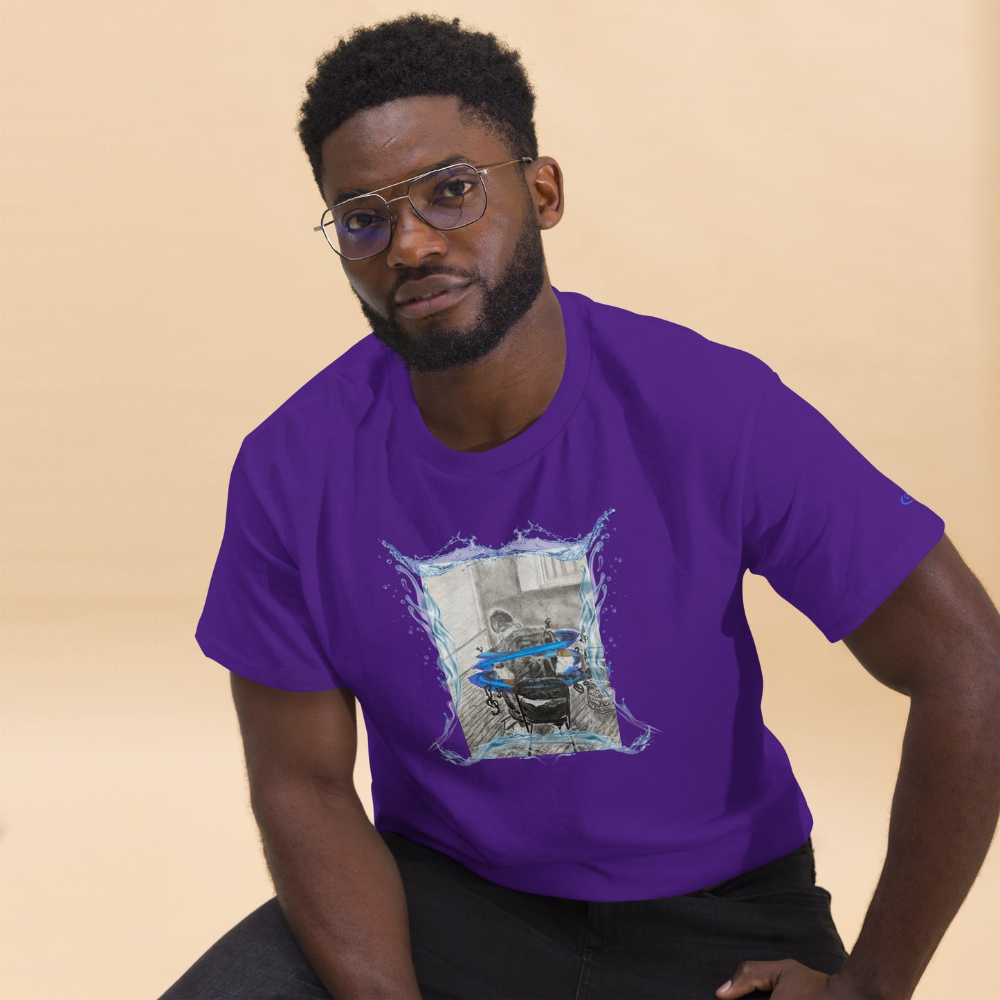 Men's classic tee afloat rising