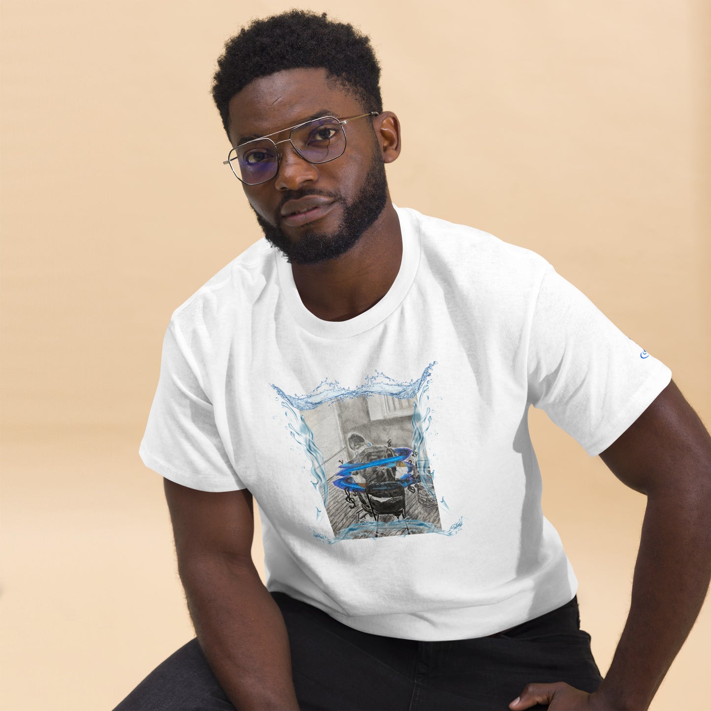 Men's classic tee afloat rising