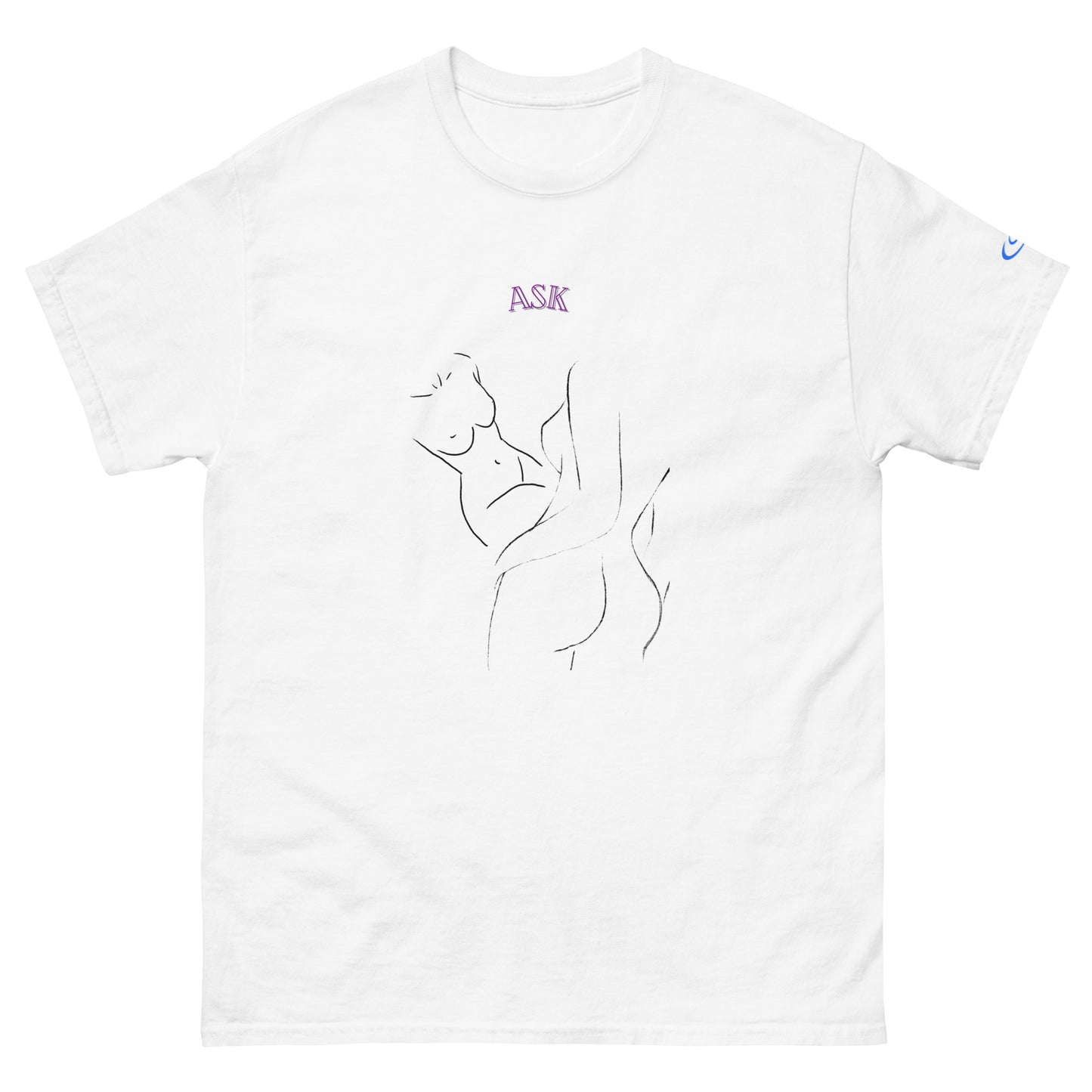 Men's classic tee ask why purple