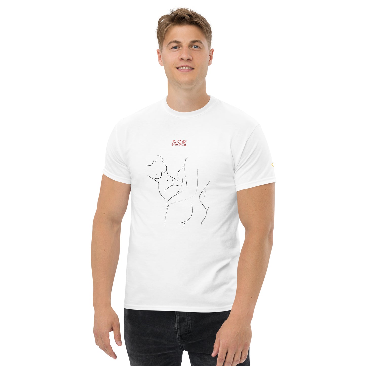 Men's classic tee ask why red