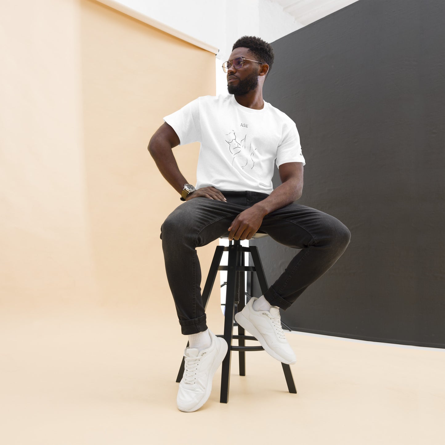 Men's classic tee ask why black