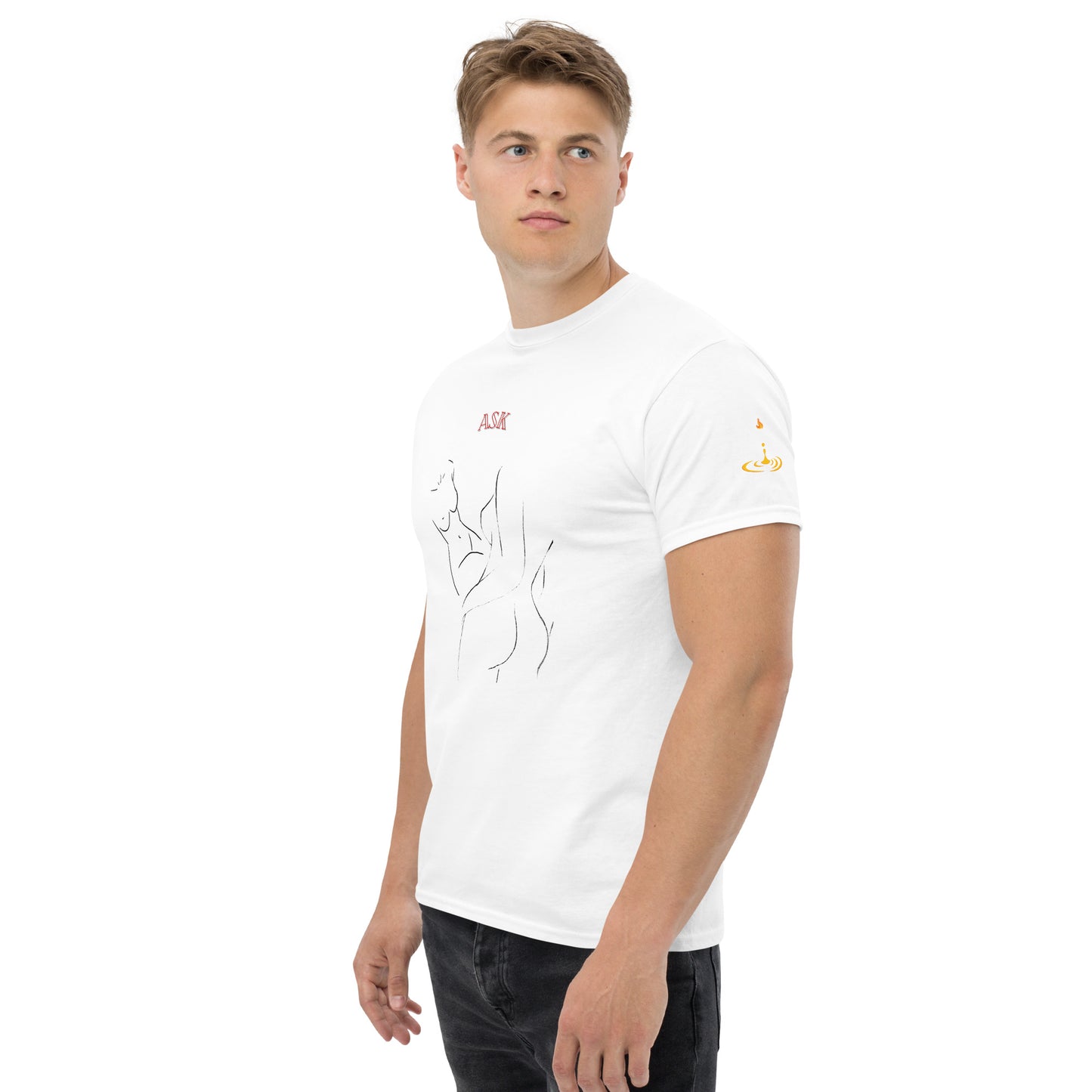 Men's classic tee ask why red