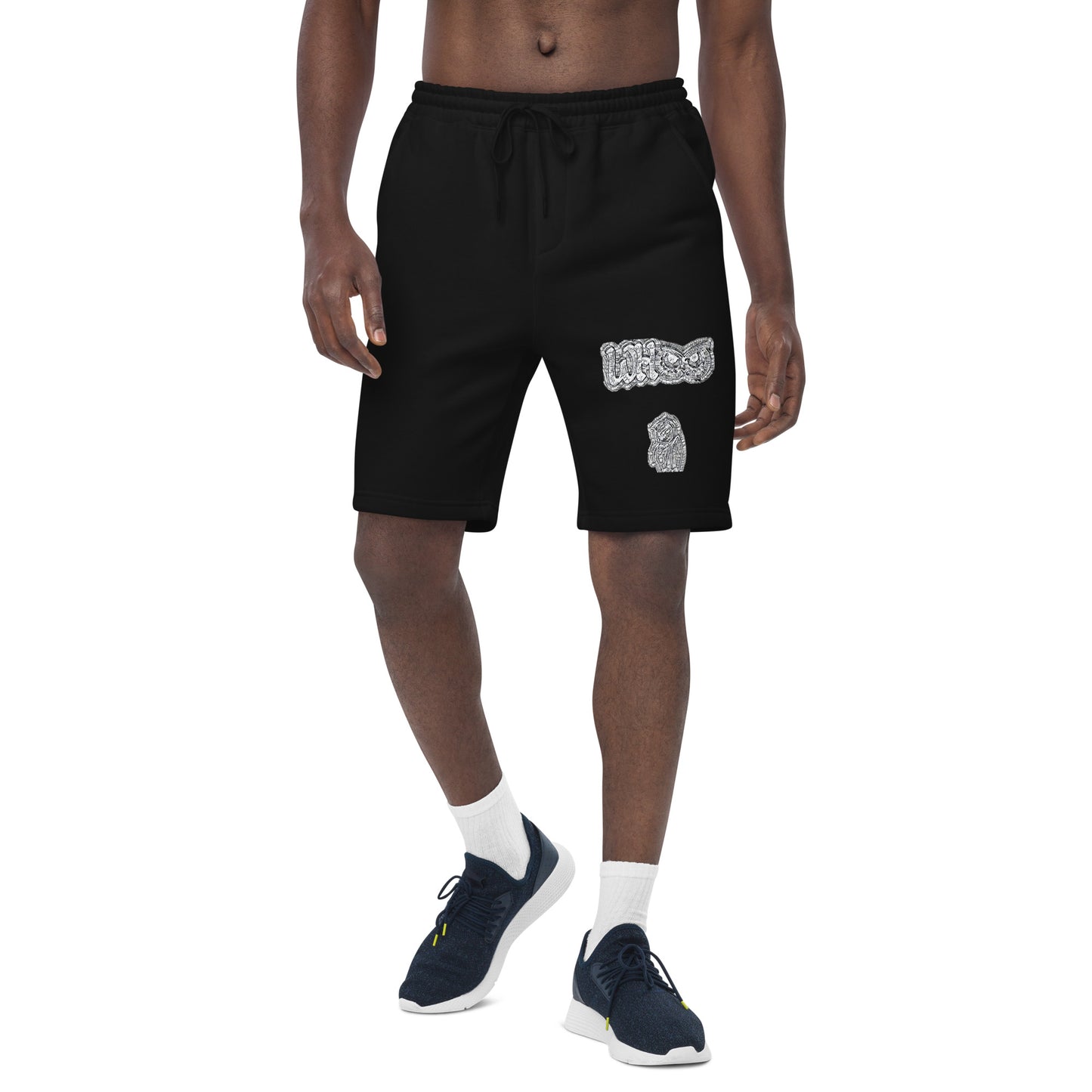 Men's fleece shorts WHOO stencil
