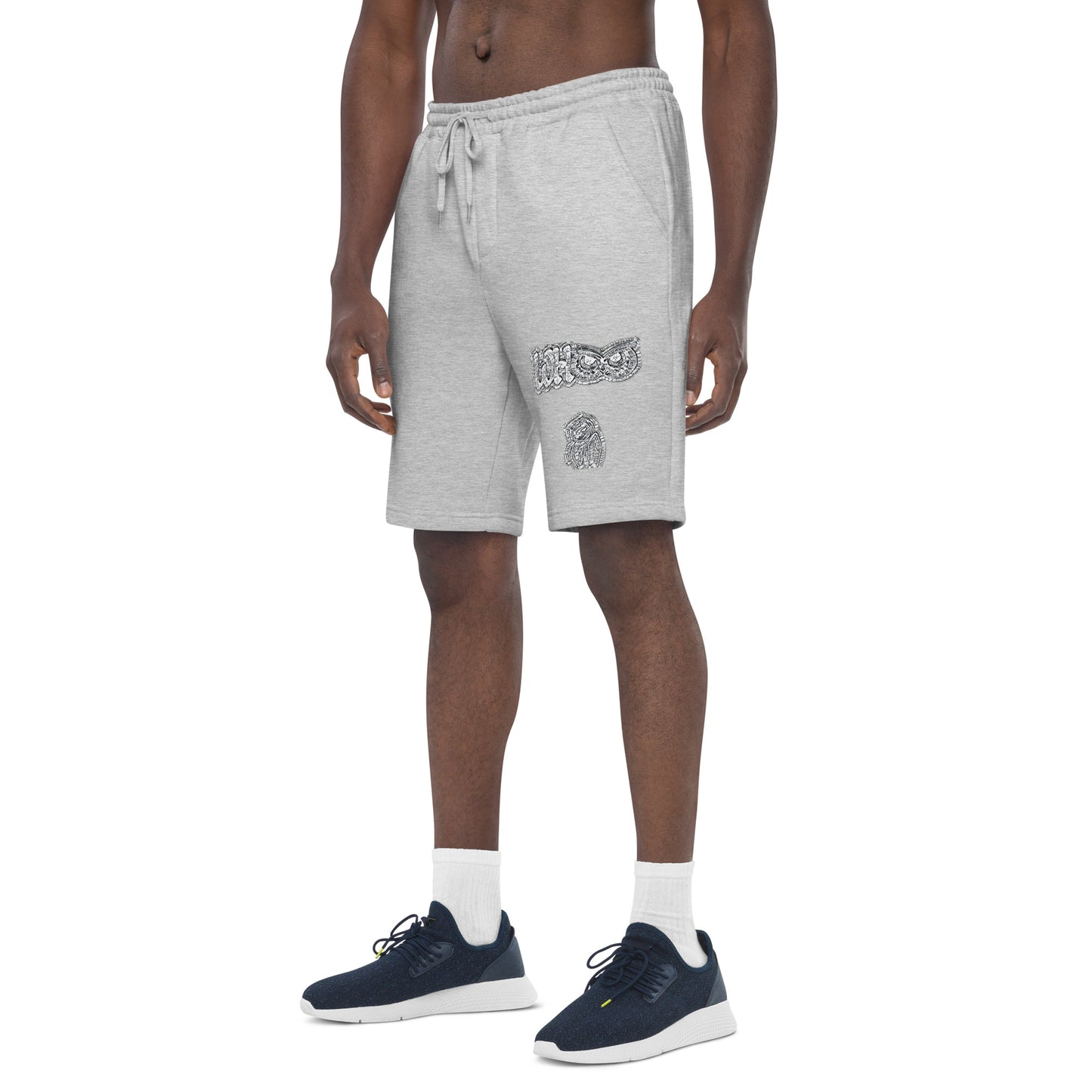 Men's fleece shorts WHOO stencil