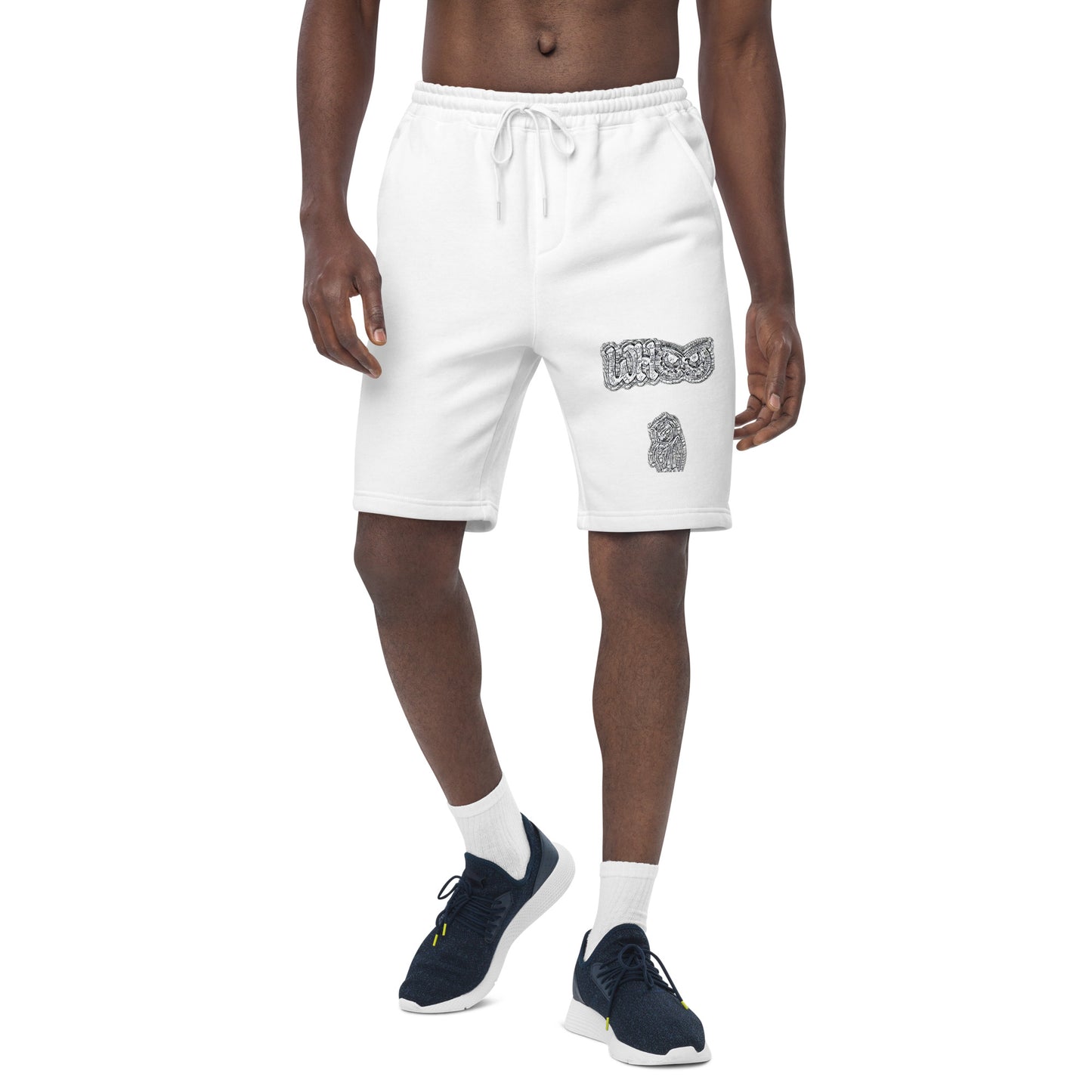 Men's fleece shorts WHOO stencil