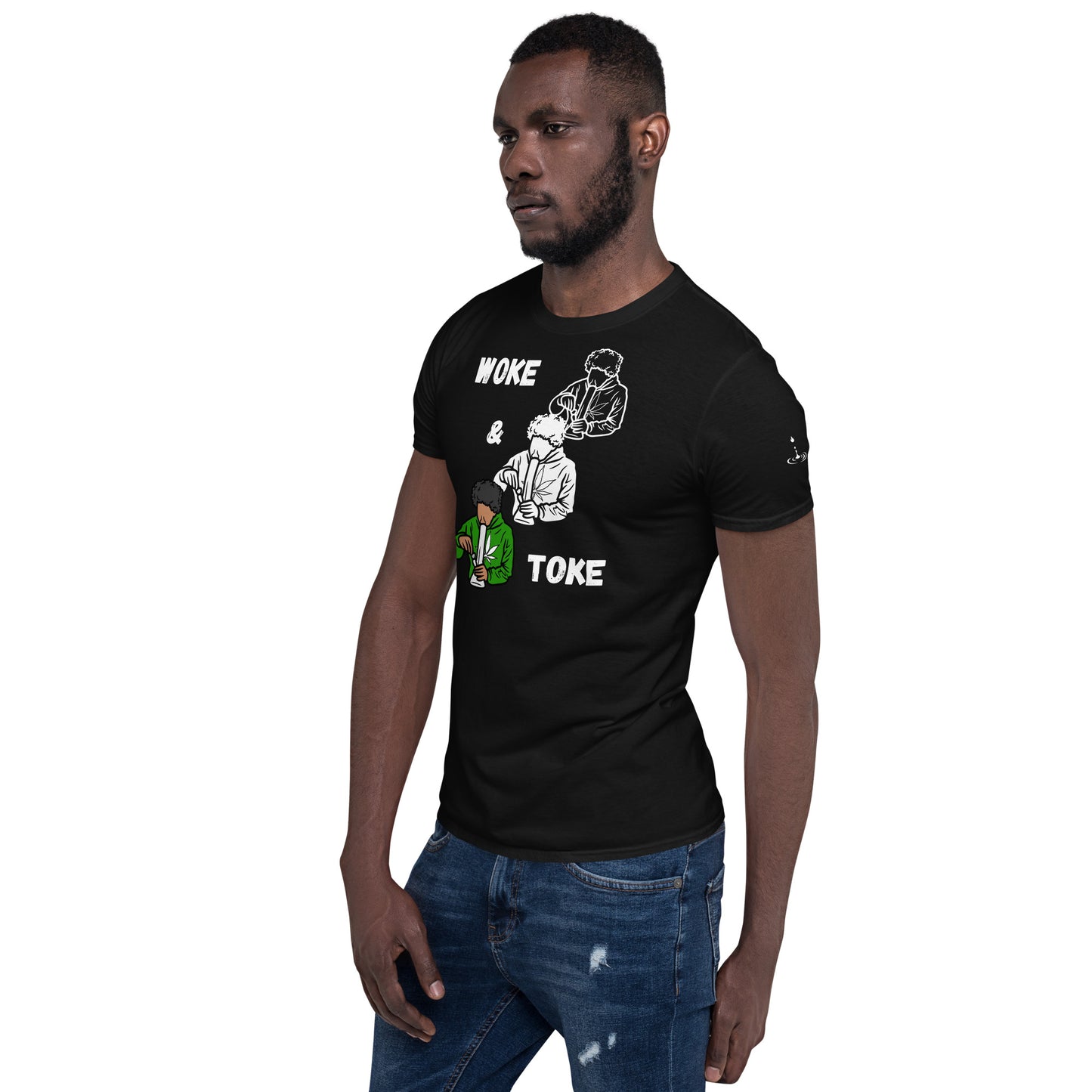 Short-Sleeve Unisex T-Shirt Woke and Toke 1 (with flame!)