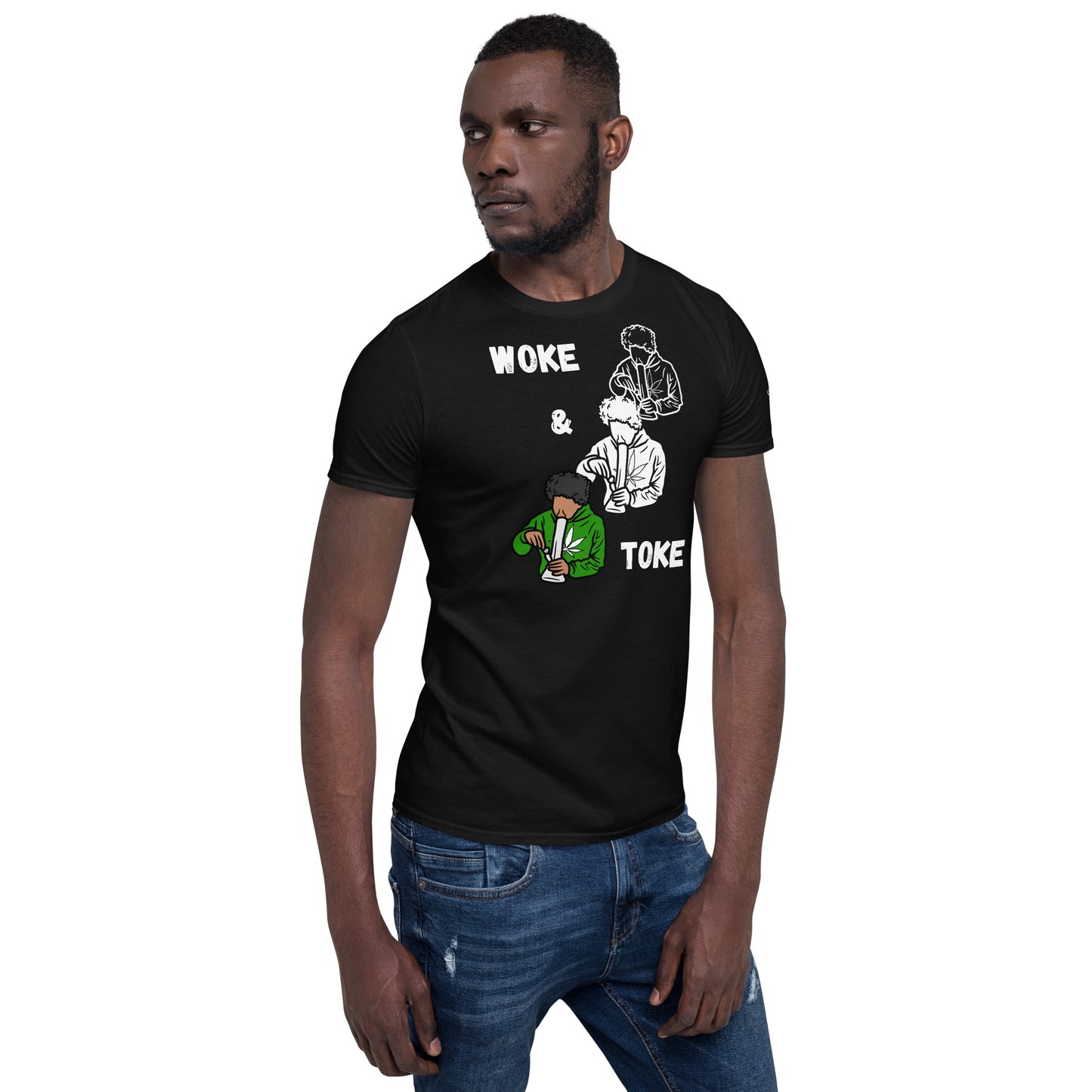 Short-Sleeve Unisex T-Shirt Woke and Toke 1 (with flame!)