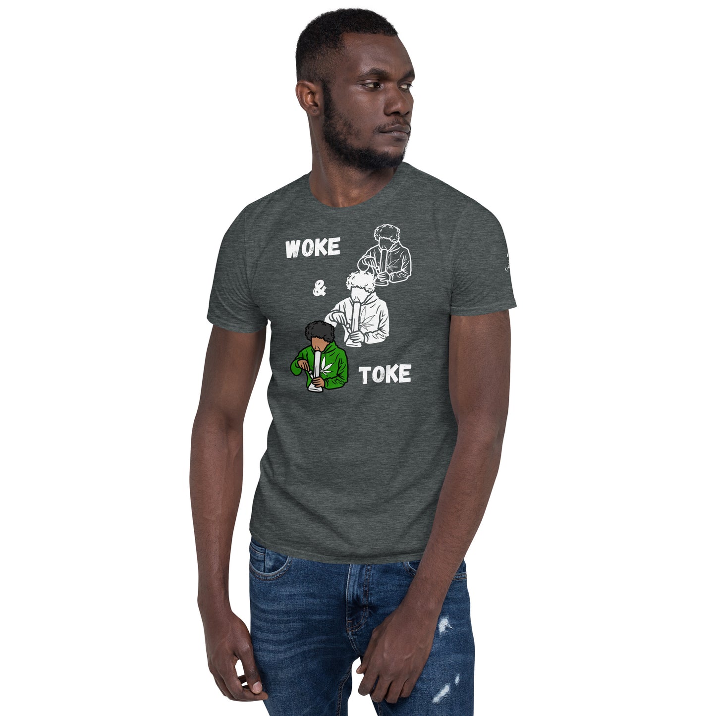 Short-Sleeve Unisex T-Shirt Woke and Toke 1 (with flame!)