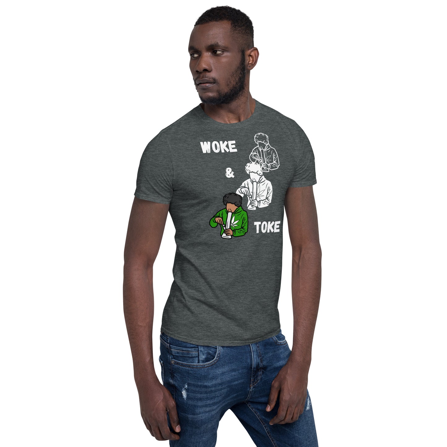 Short-Sleeve Unisex T-Shirt Woke and Toke 1 (with flame!)