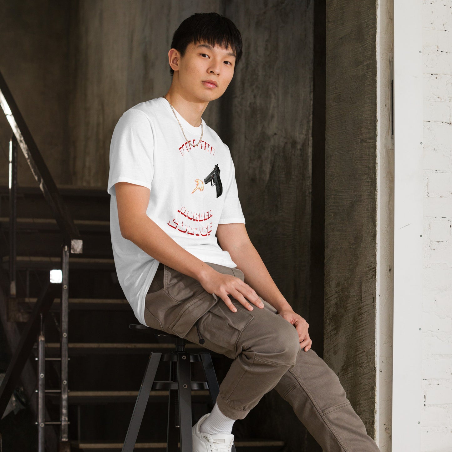 KMC 1 White/Red Short-Sleeve Unisex T-Shirt