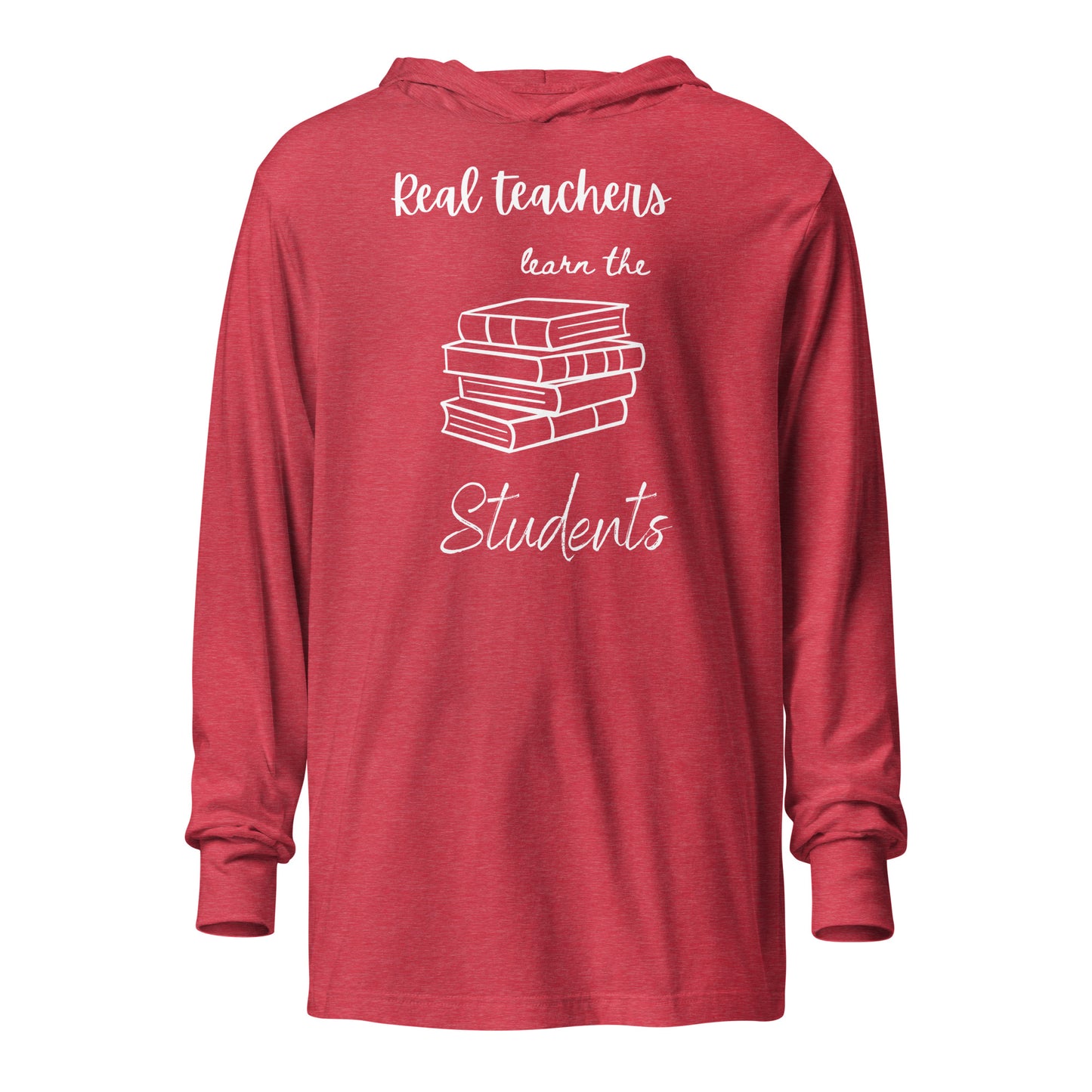 Real Teachers Hooded long-sleeve tee