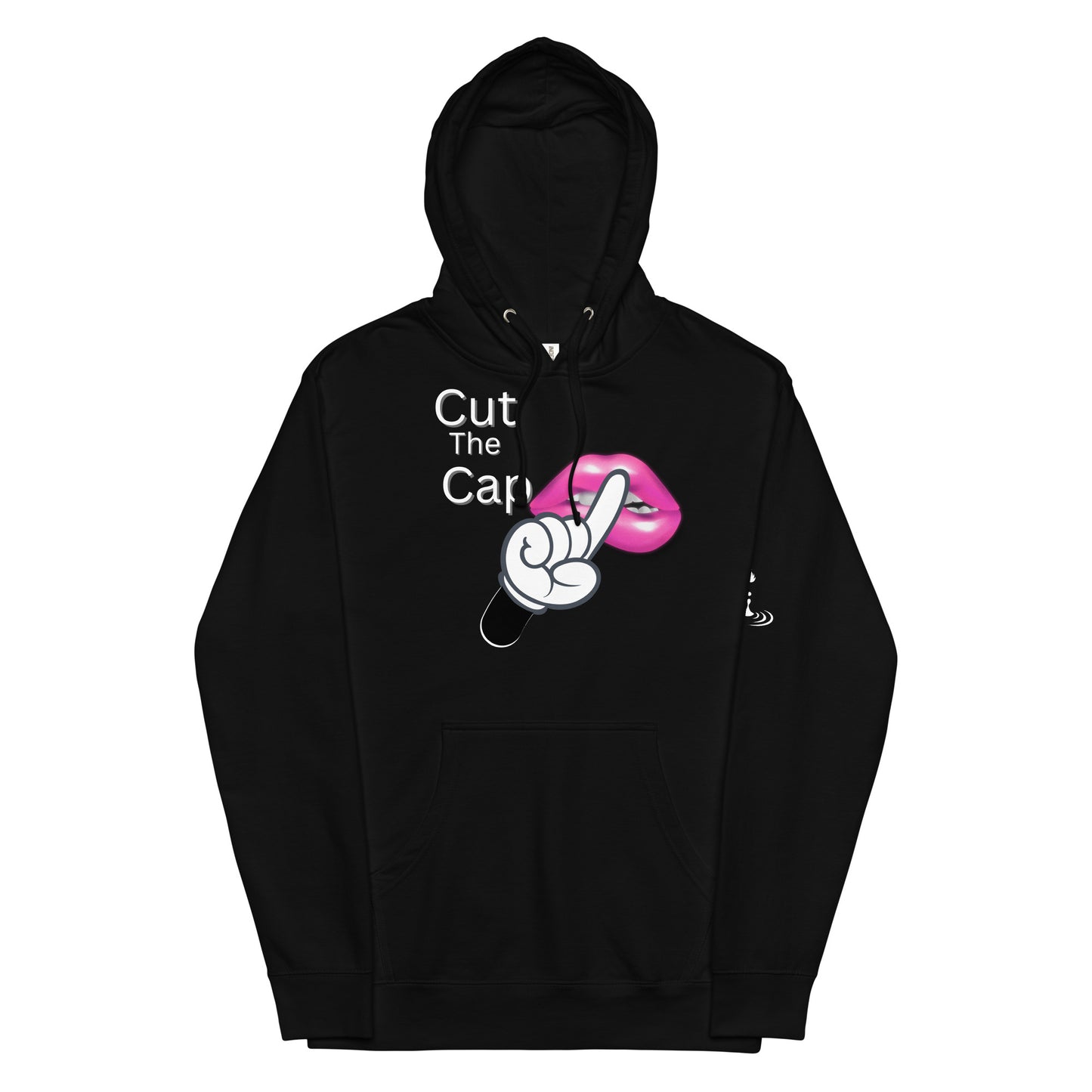 Unisex midweight hoodie cut cap wht