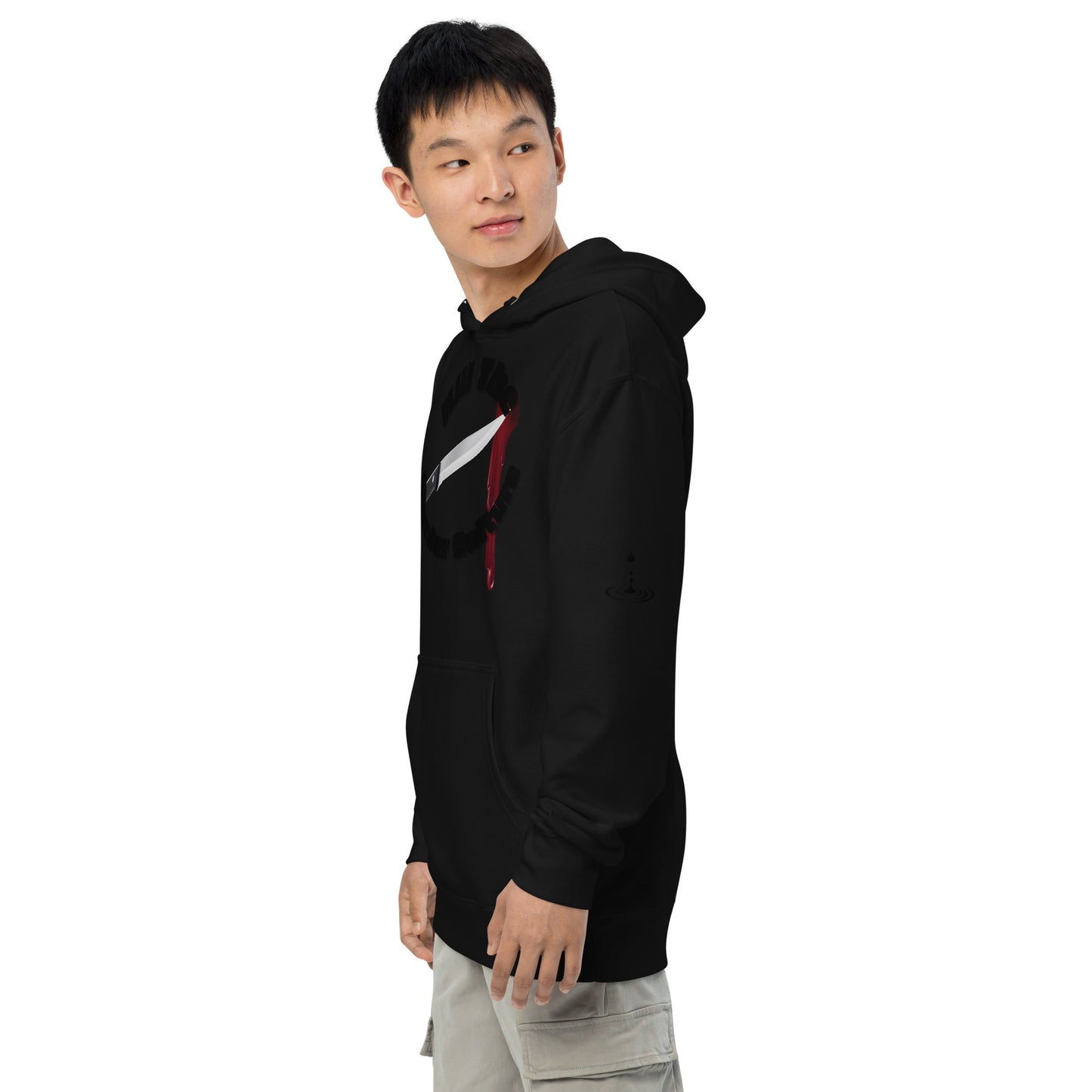 Unisex midweight hoodie blk/blk