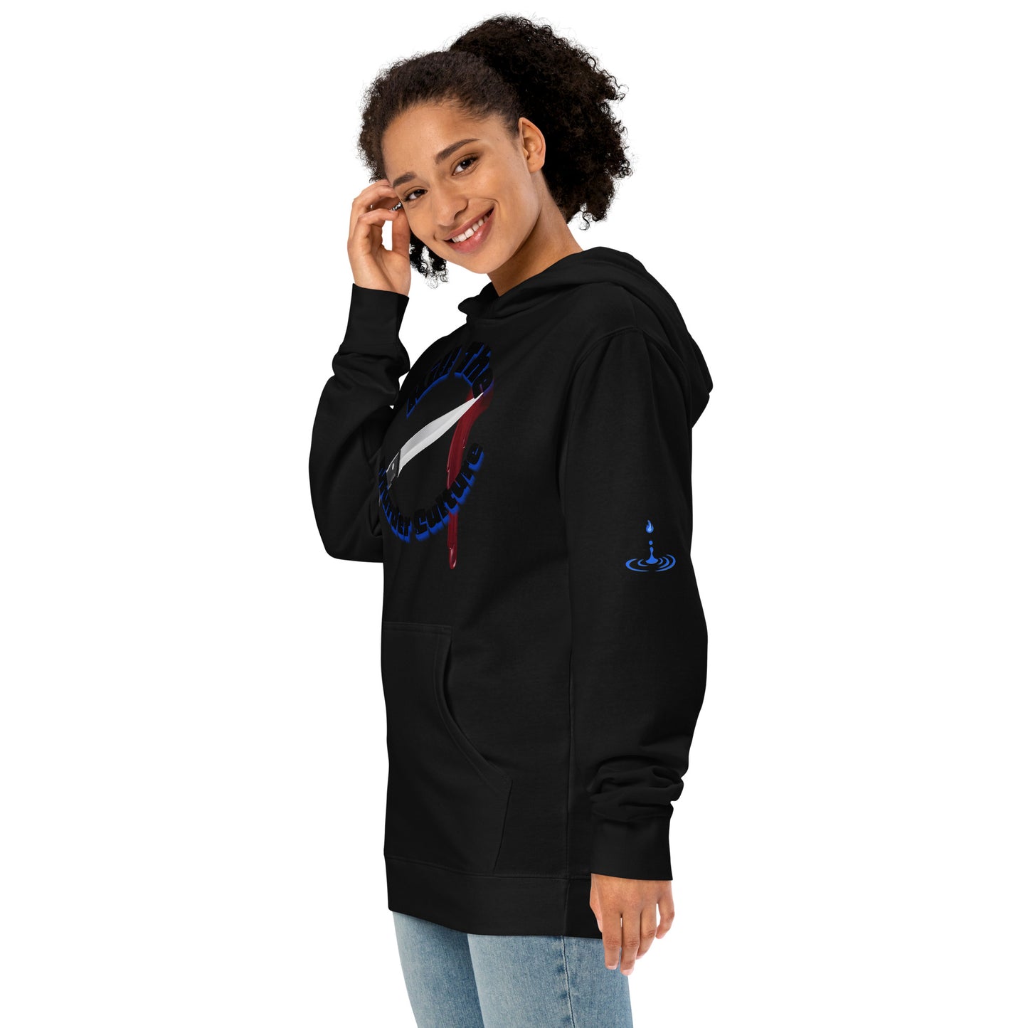 Unisex midweight hoodie KMC blk/blue