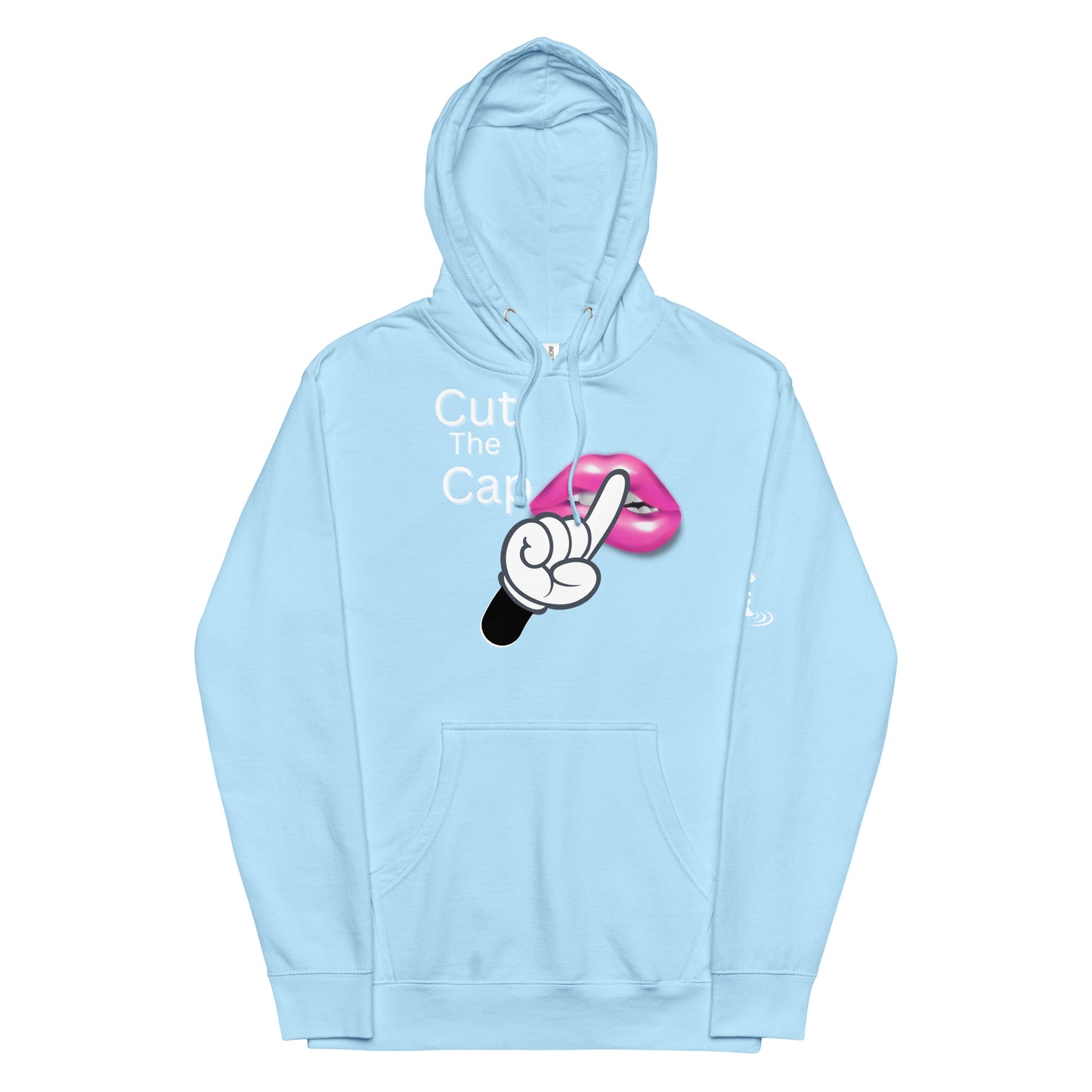 Unisex midweight hoodie cut cap wht