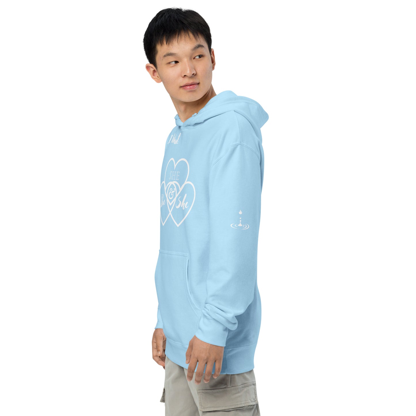 Unisex midweight hoodie I heart she alternative