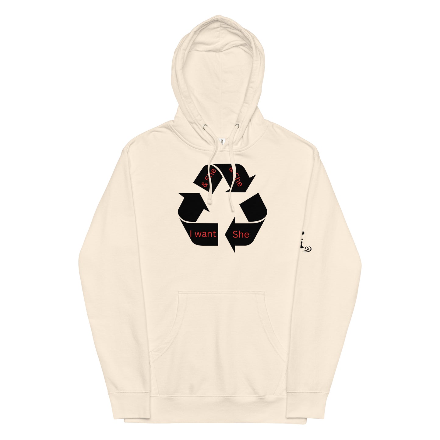 Unisex midweight hoodie recycle she red