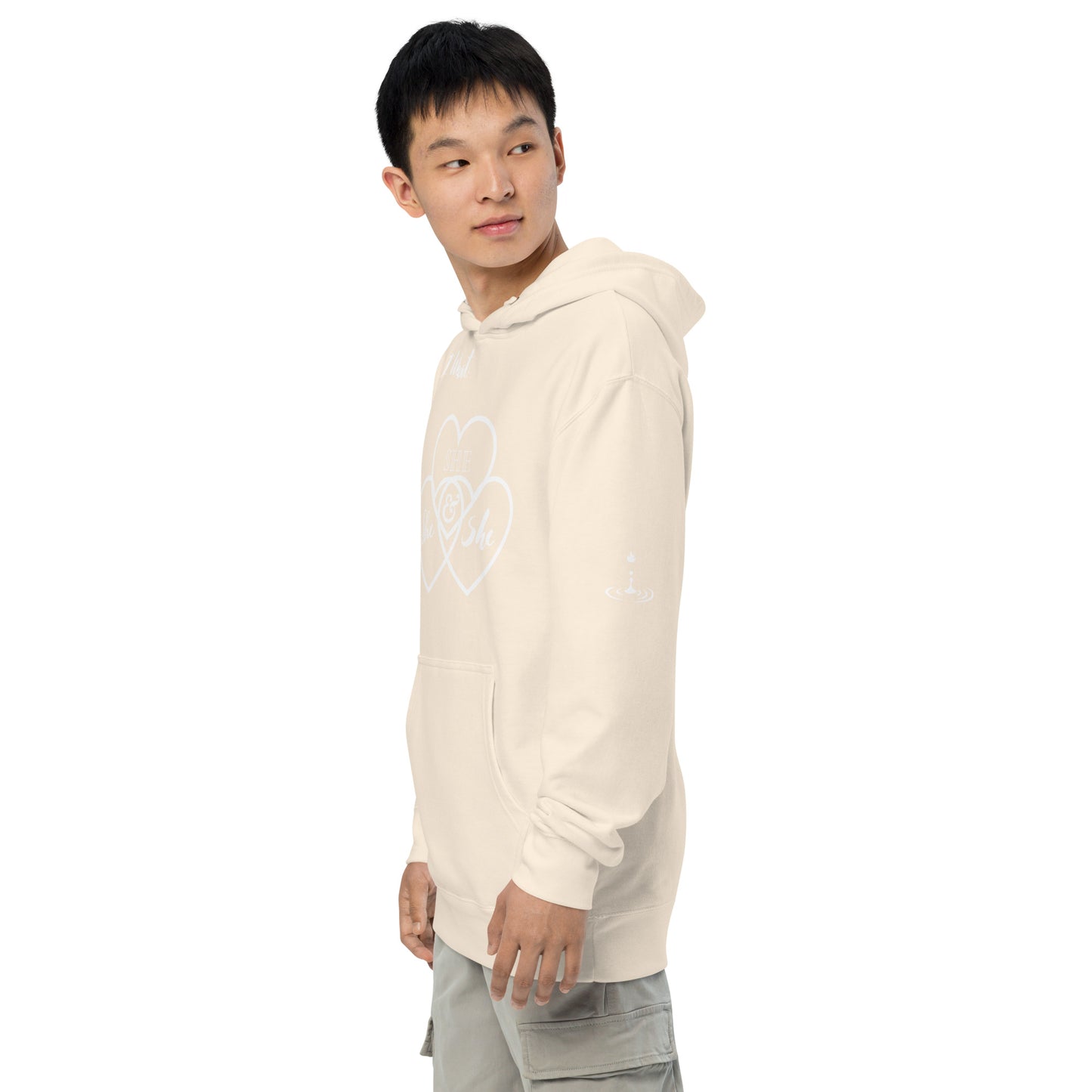 Unisex midweight hoodie I heart she alternative