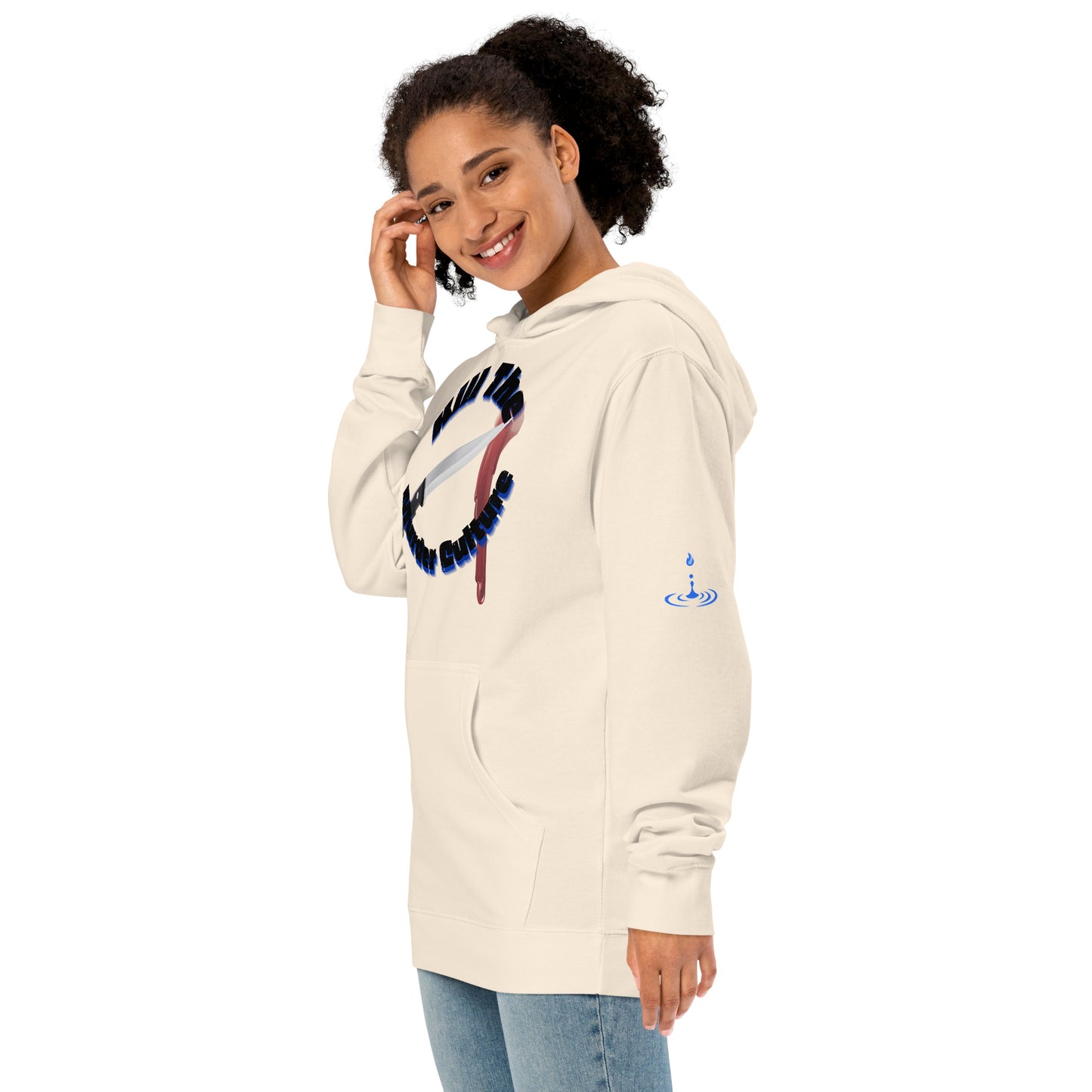Unisex midweight hoodie KMC blk/blue