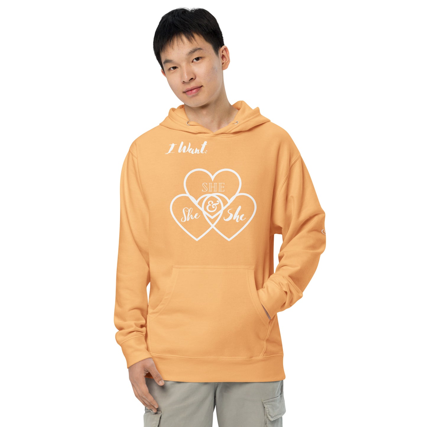 Unisex midweight hoodie I heart she alternative
