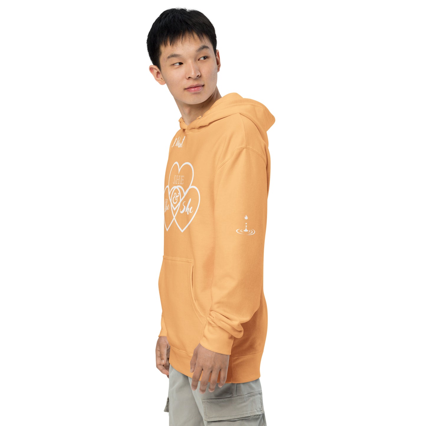 Unisex midweight hoodie I heart she alternative