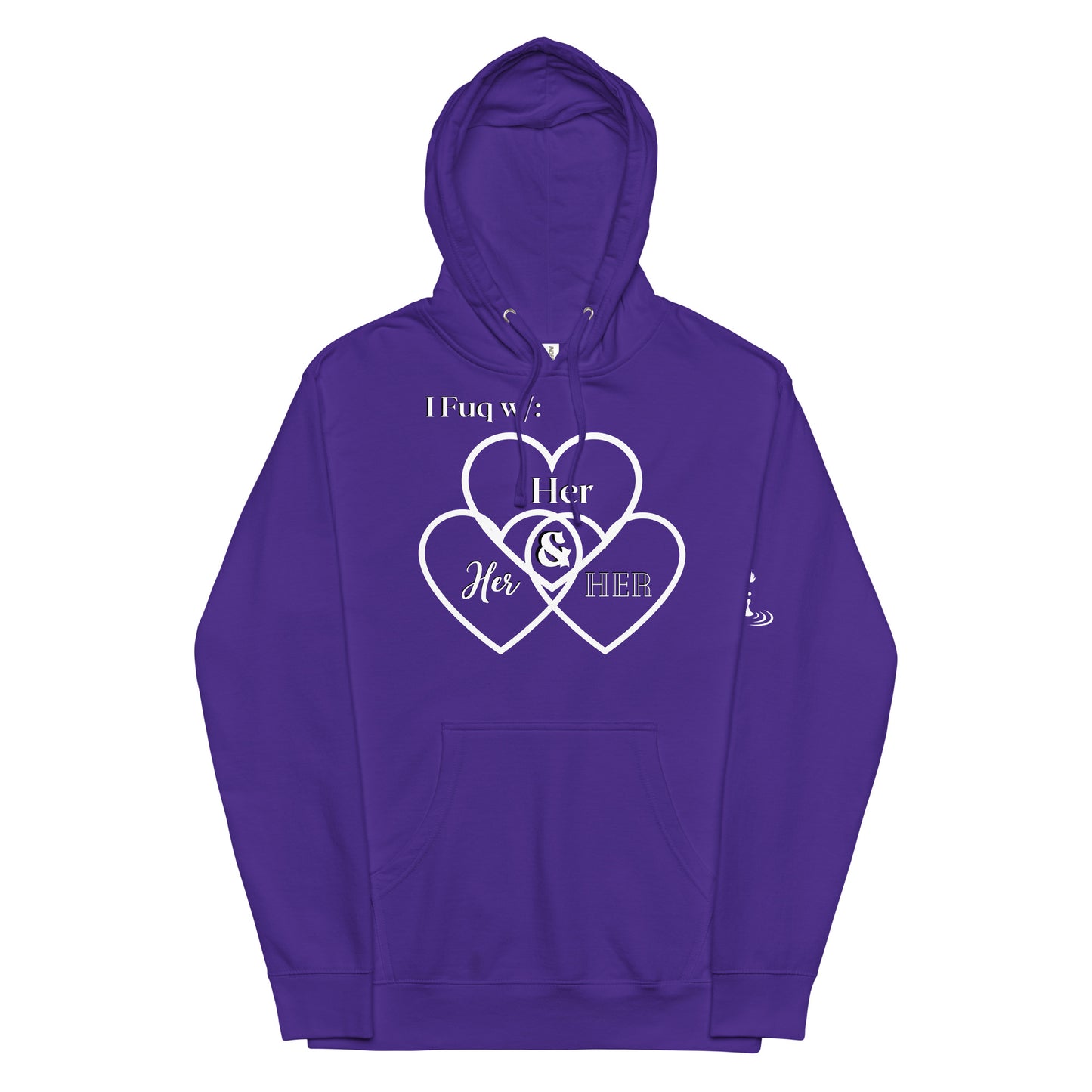 Unisex midweight hoodie her hearts