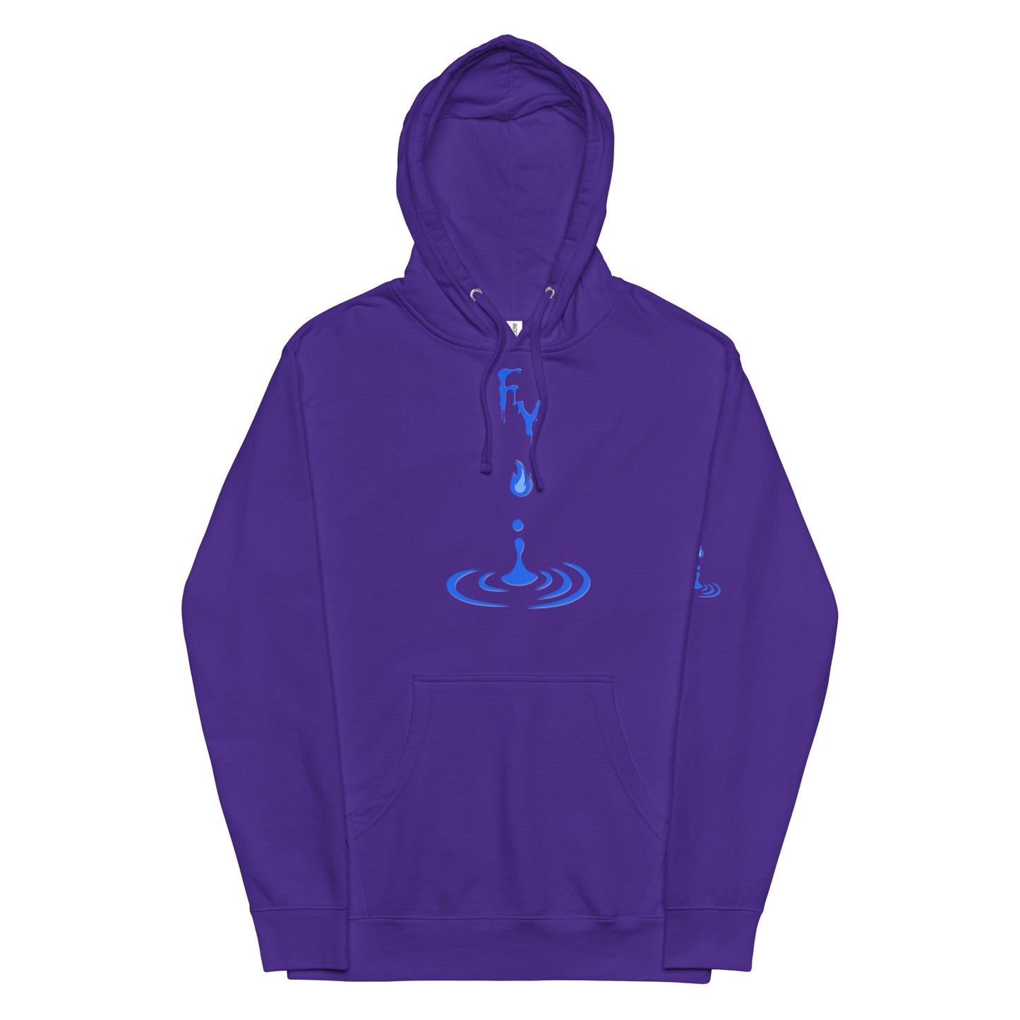 Unisex midweight hoodie Fy blue flame
