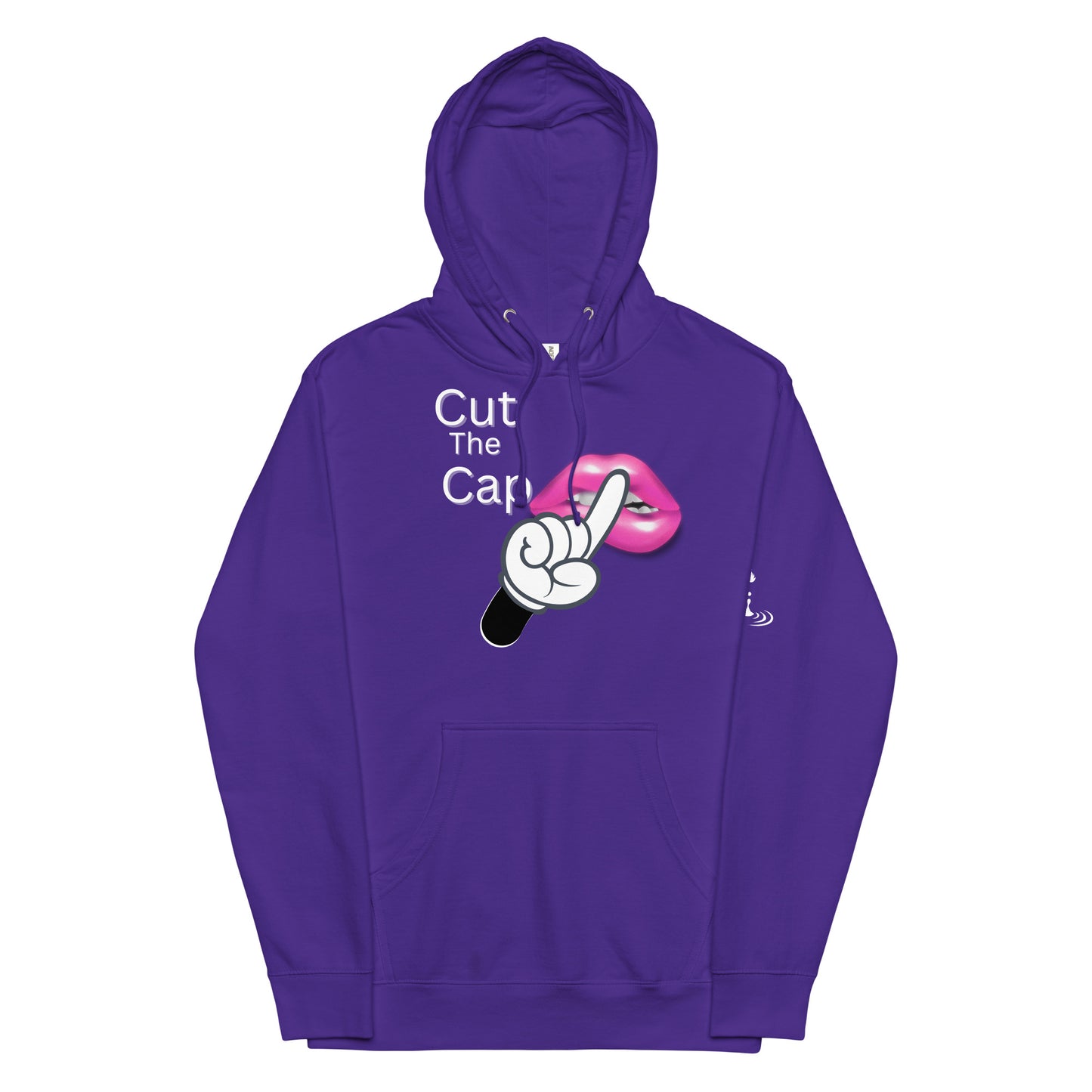 Unisex midweight hoodie cut cap wht