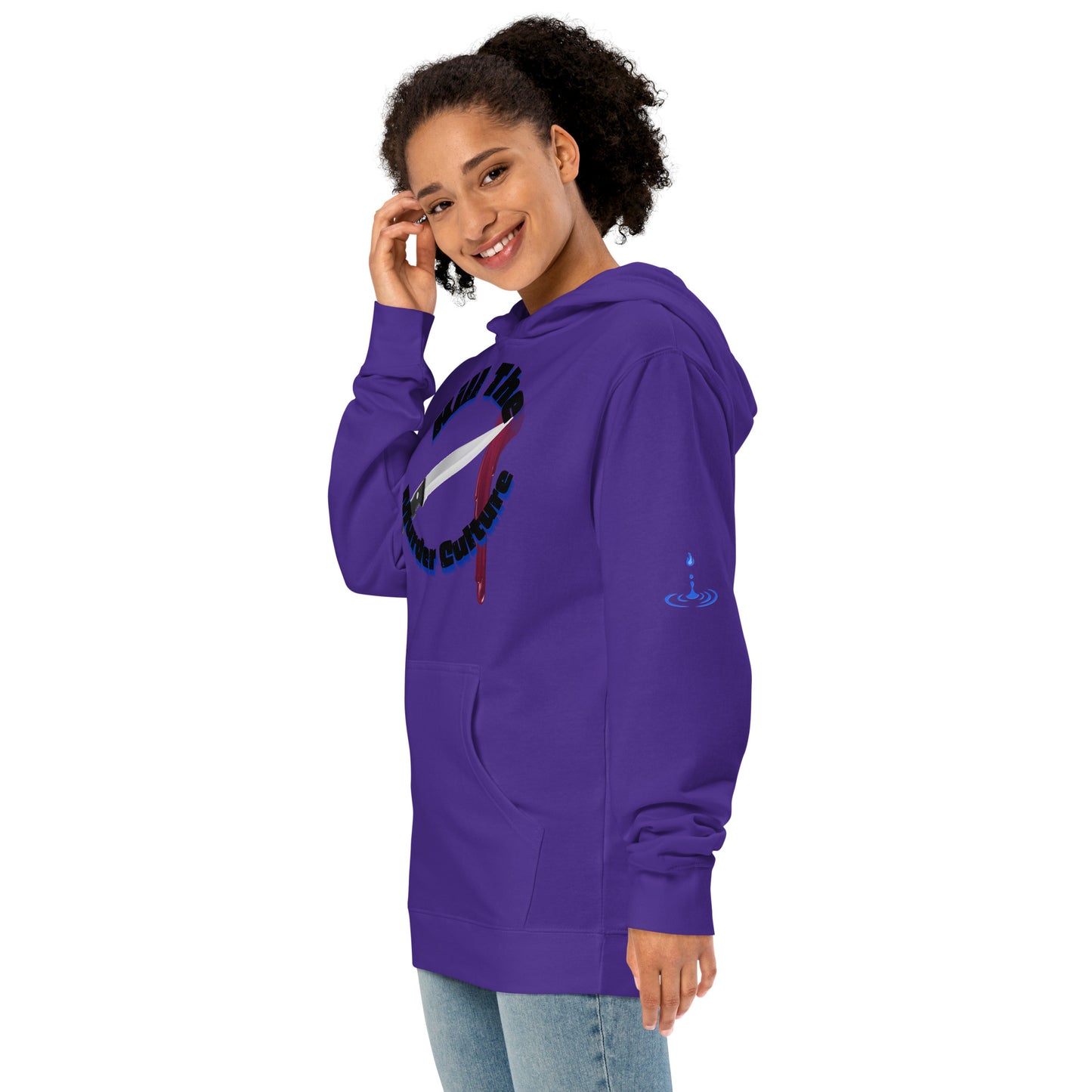 Unisex midweight hoodie KMC blk/blue