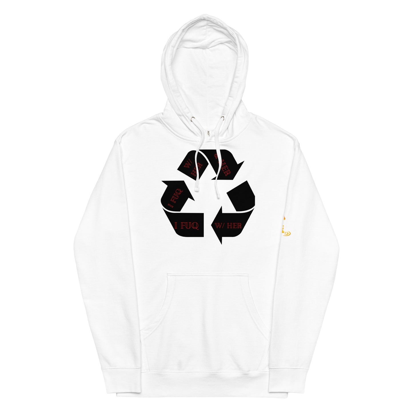 Unisex midweight hoodie recycle her red