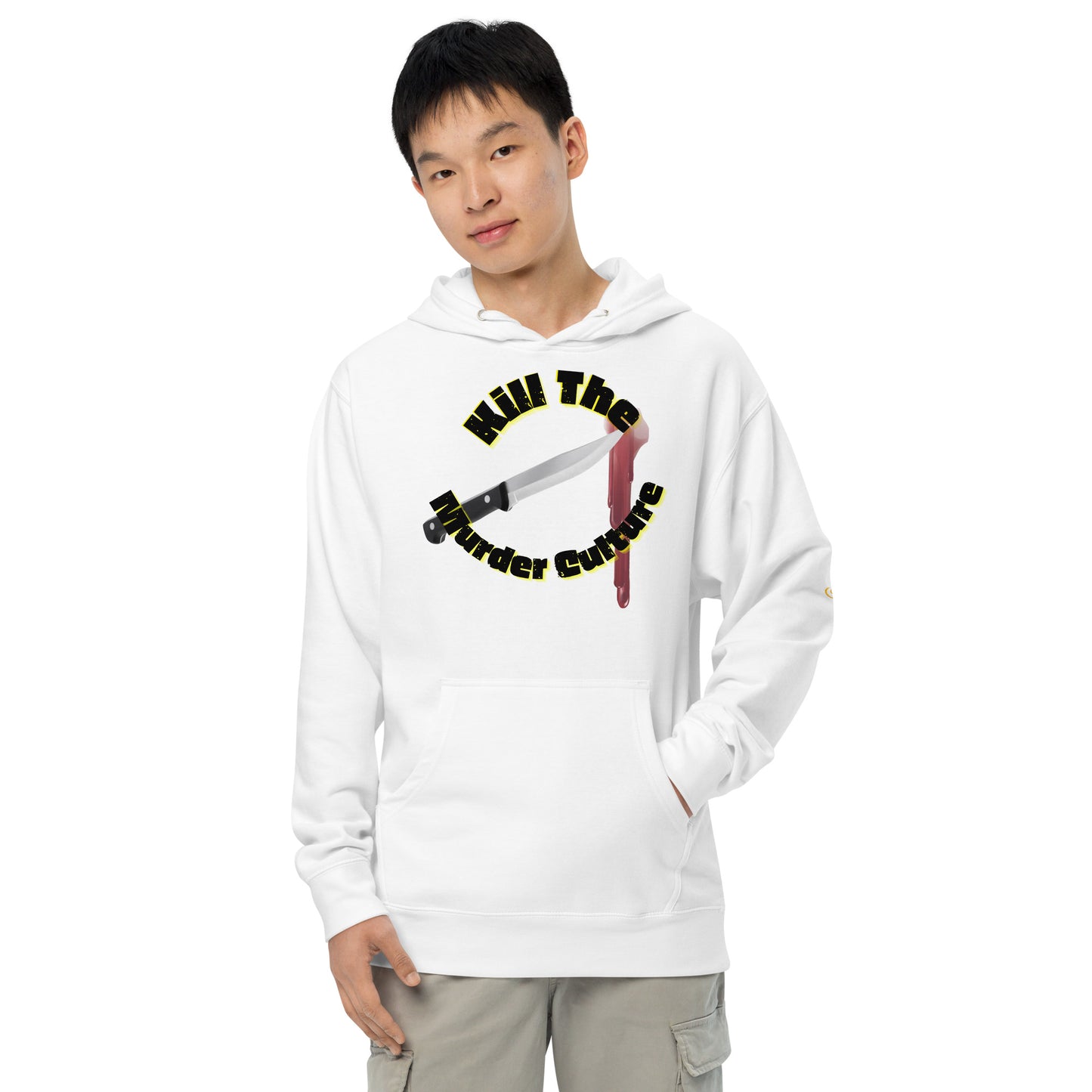 Unisex midweight hoodie KMC blk/yellow