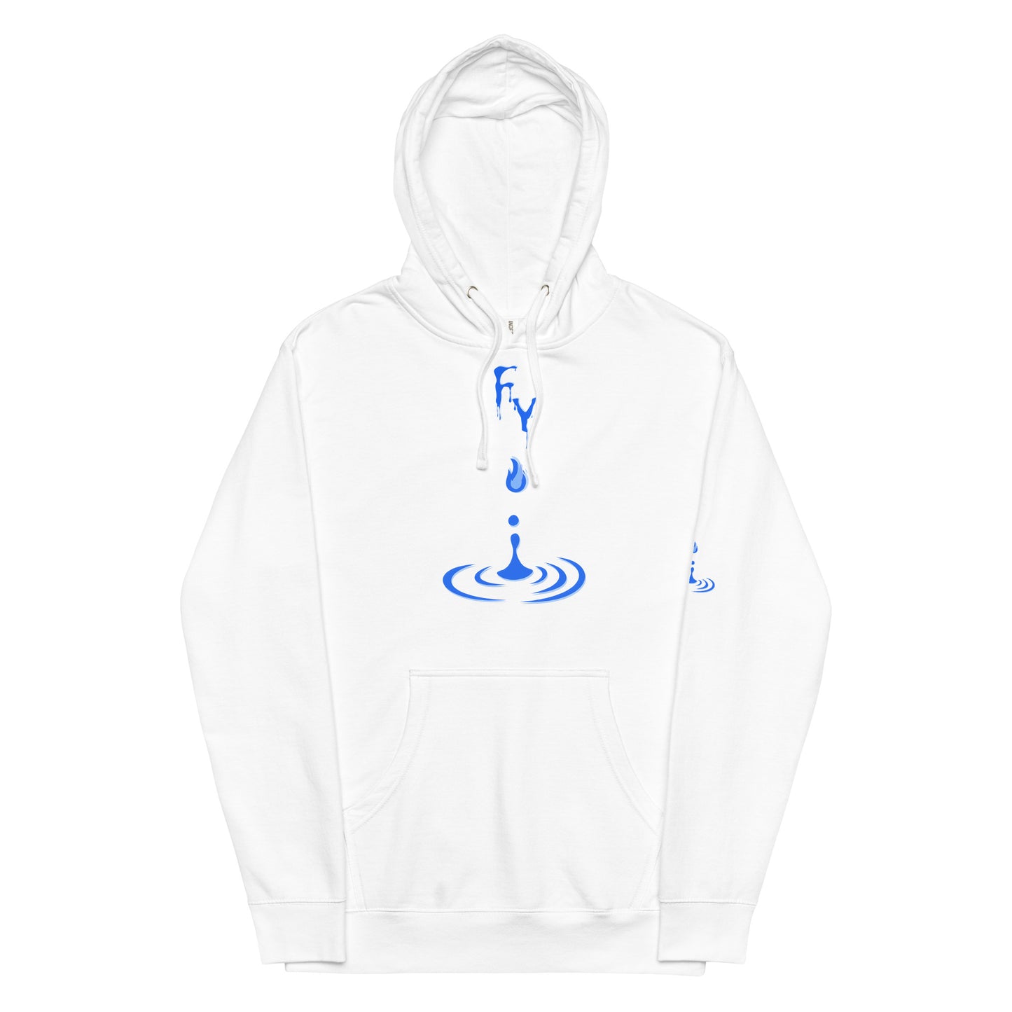 Unisex midweight hoodie Fy blue flame