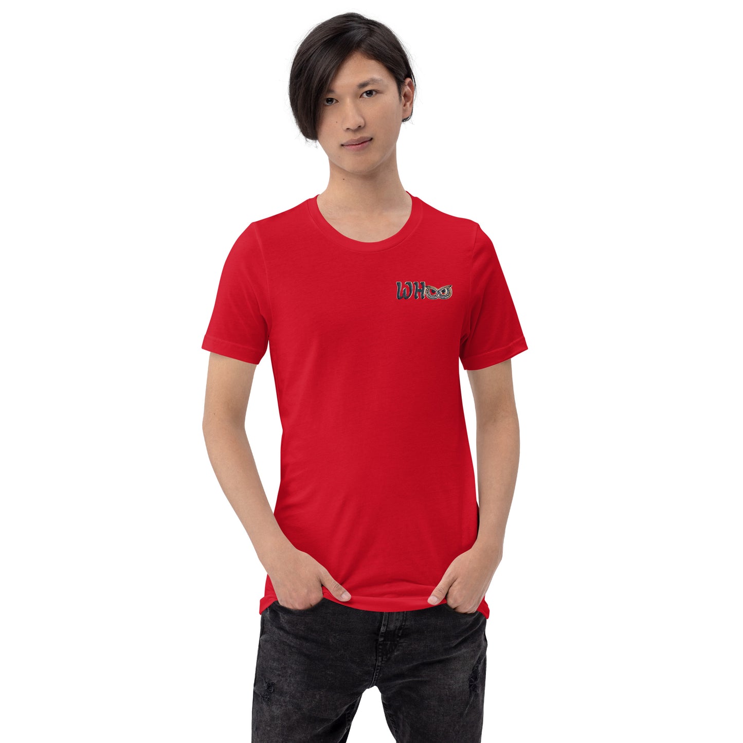 Unisex t-shirt Gold Trim WHoo corner pocket
