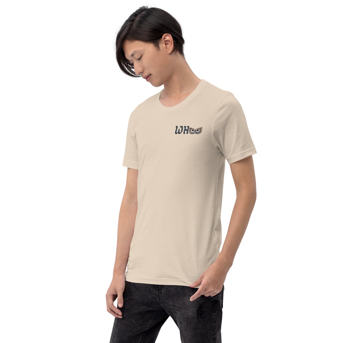 Unisex t-shirt Gold Trim WHoo corner pocket