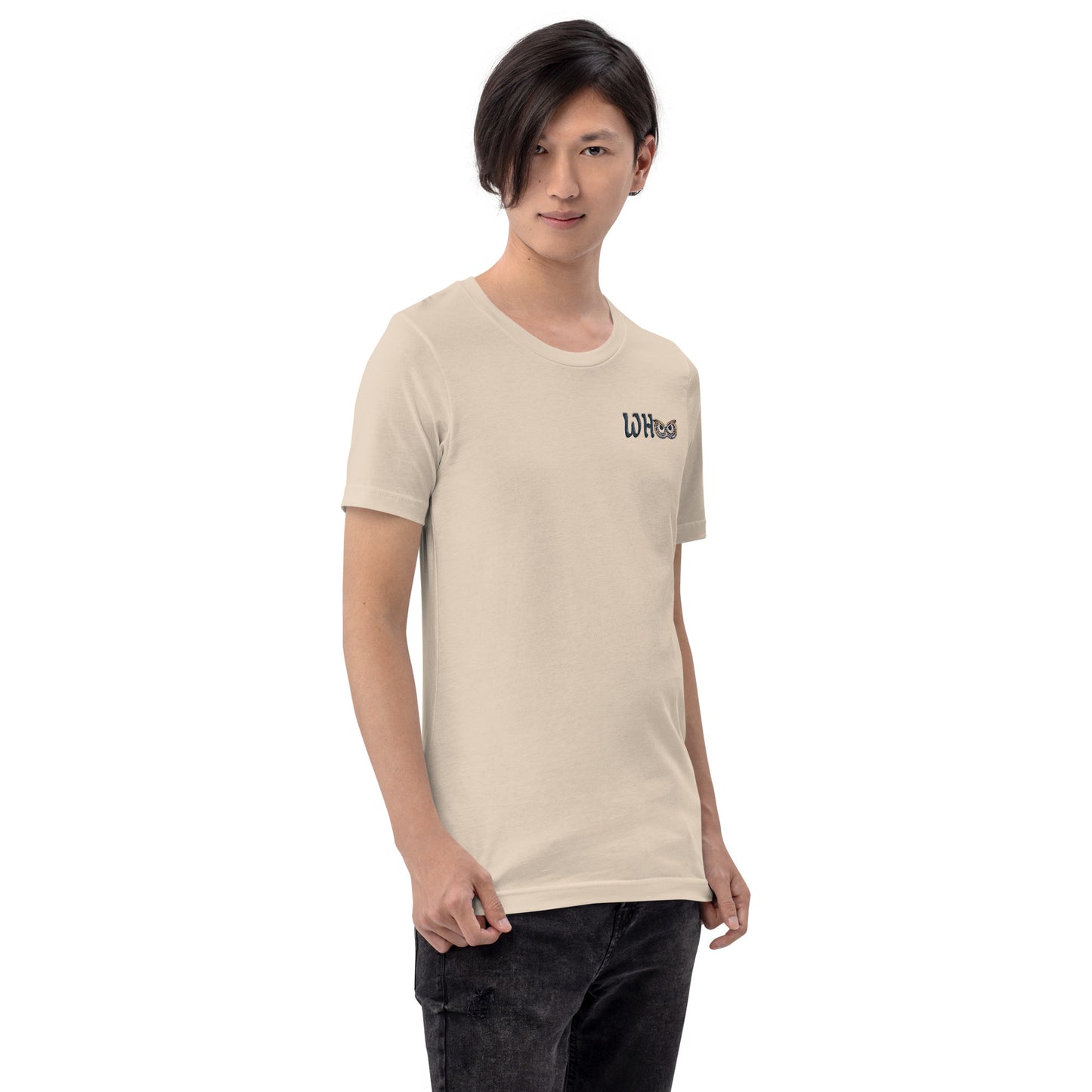 Unisex t-shirt Gold Trim WHoo corner pocket