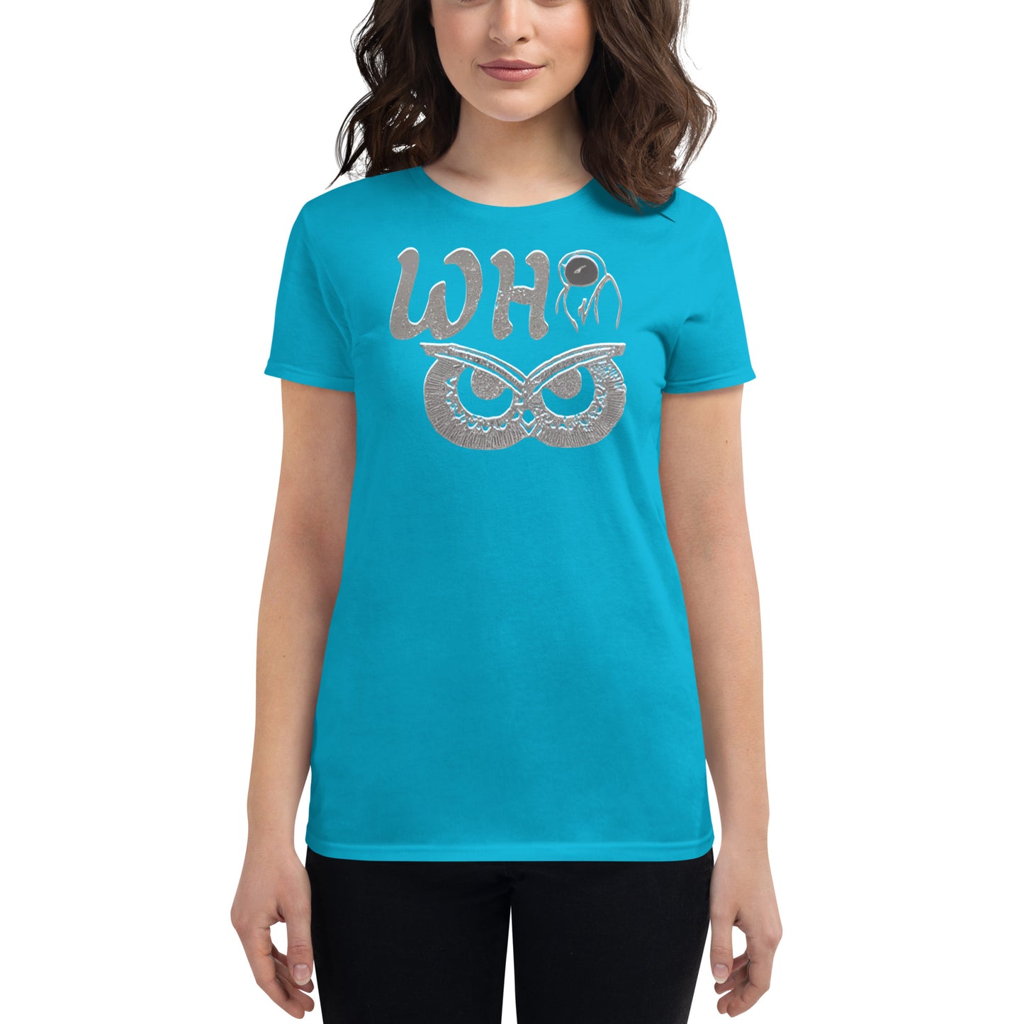 Women's short sleeve t-shirt Grey Glitt WHoo