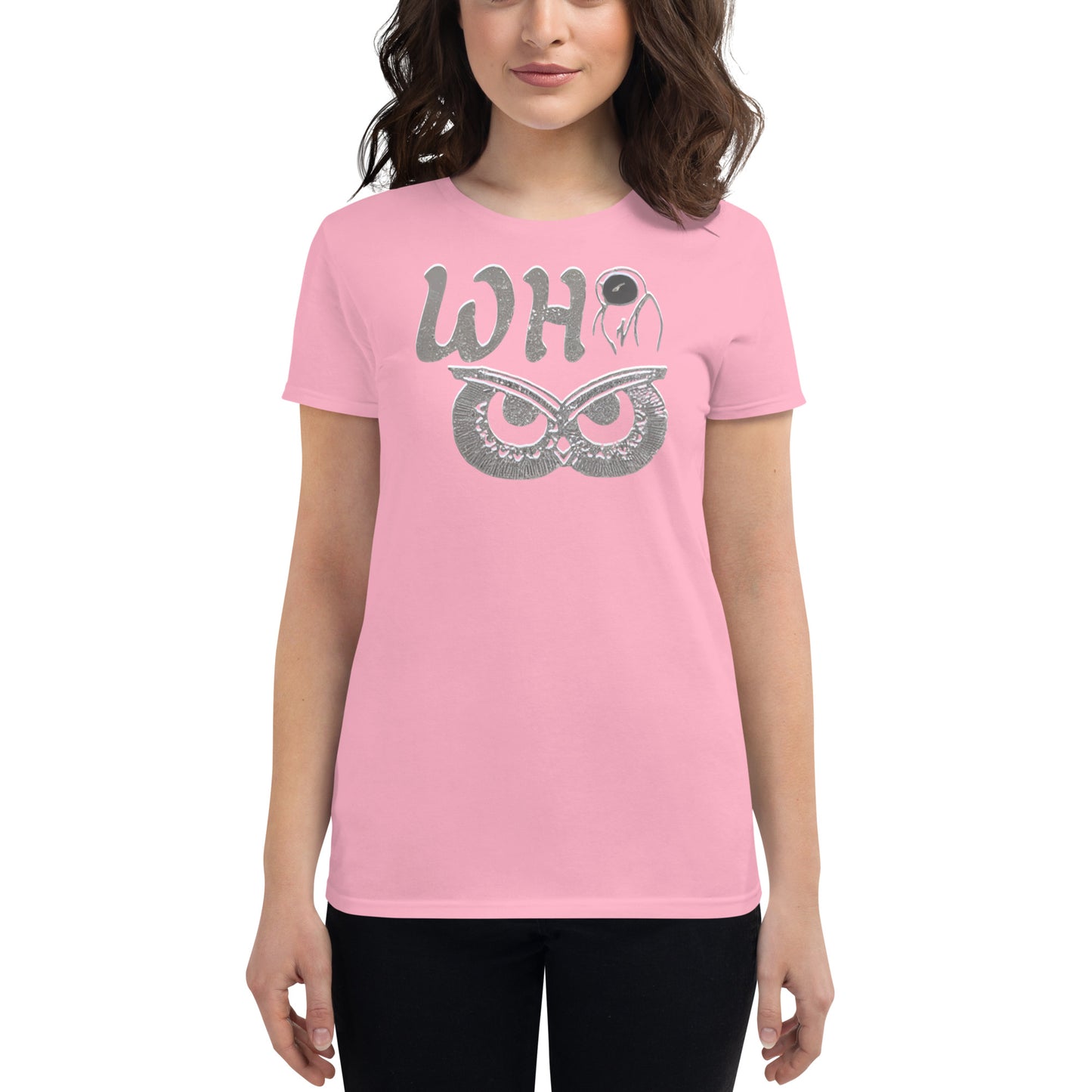 Women's short sleeve t-shirt Grey Glitt WHoo