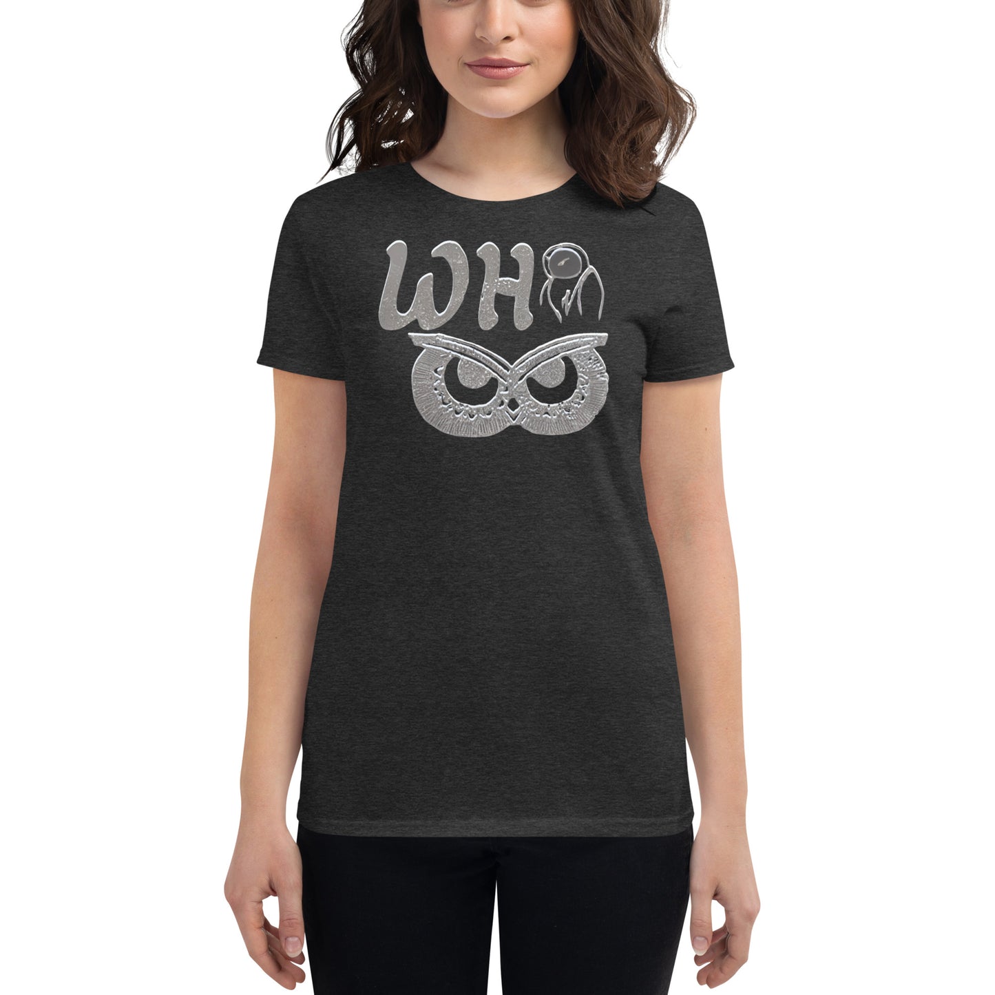 Women's short sleeve t-shirt Grey Glitt WHoo