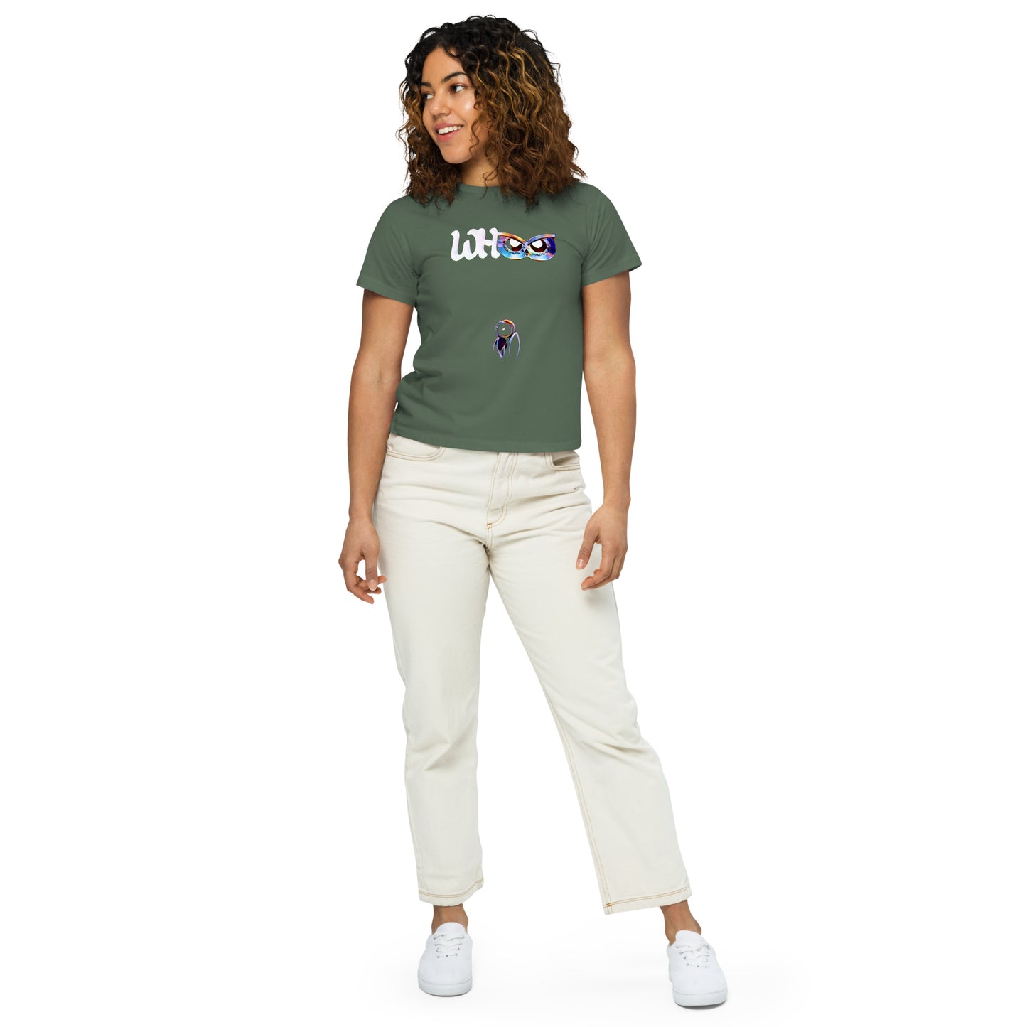 Women’s high-waisted t-shirt Who 2.1