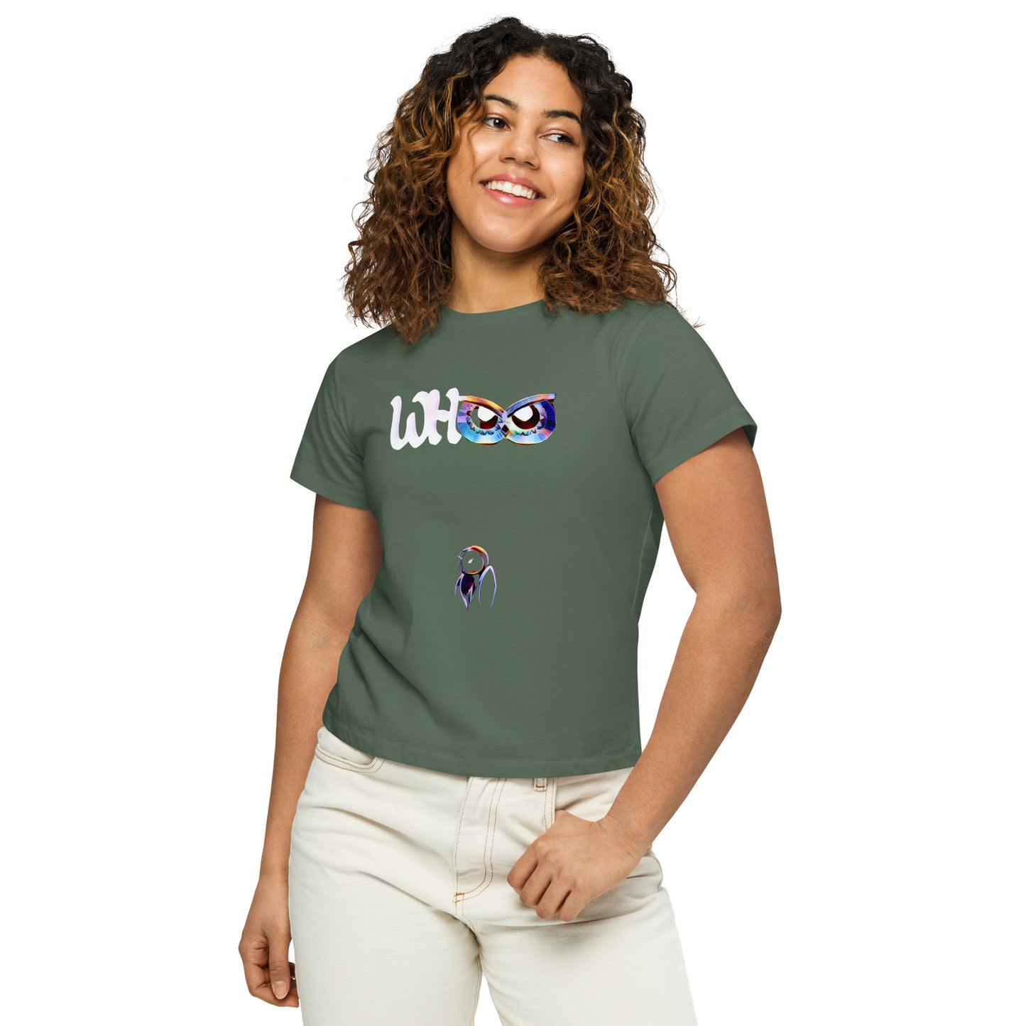 Women’s high-waisted t-shirt Who 2.1