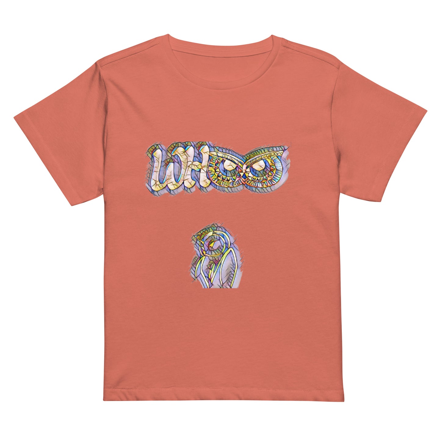 Women’s high-waisted t-shirt Whoo prism