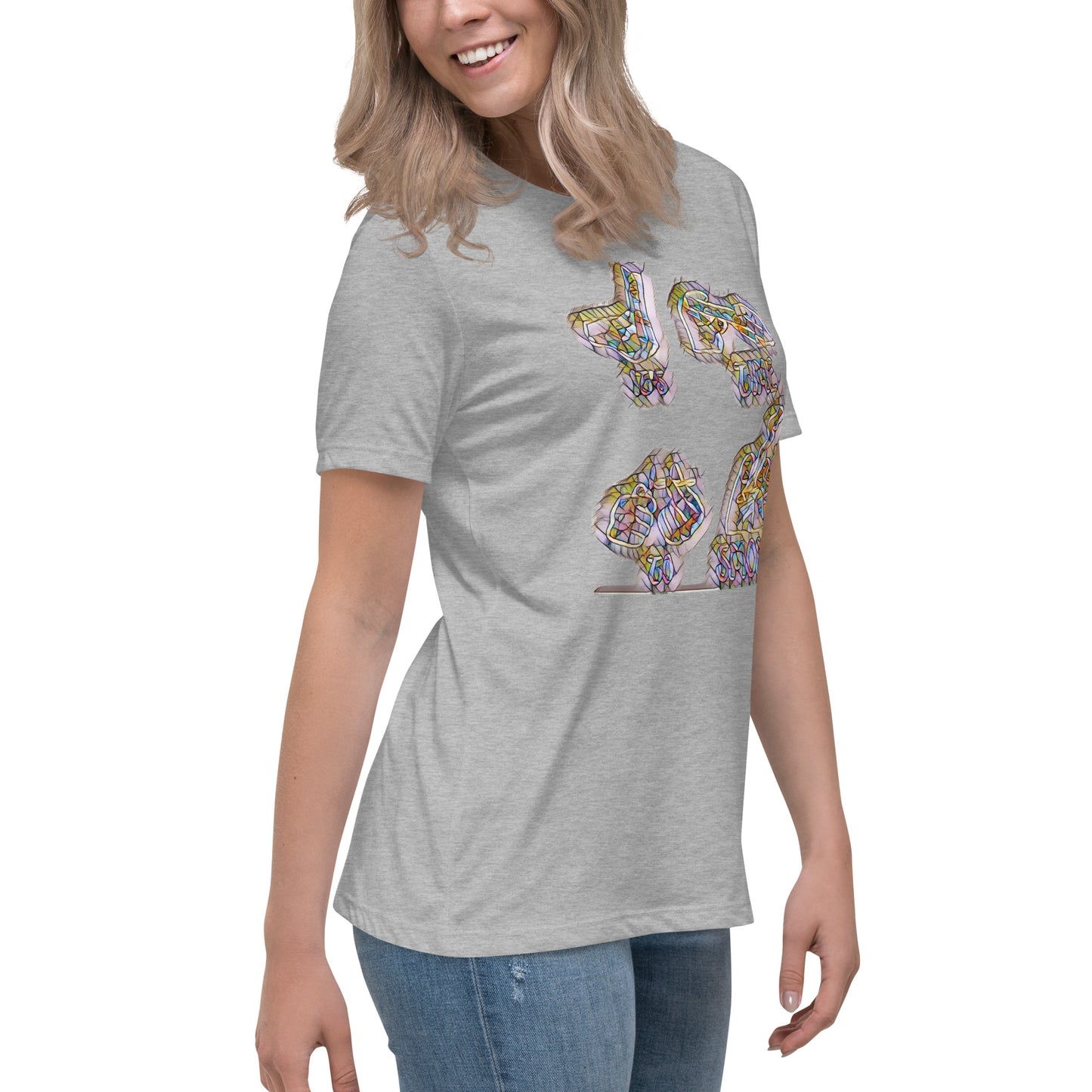 Women's Relaxed T-Shirt It's time to smoke multi colored